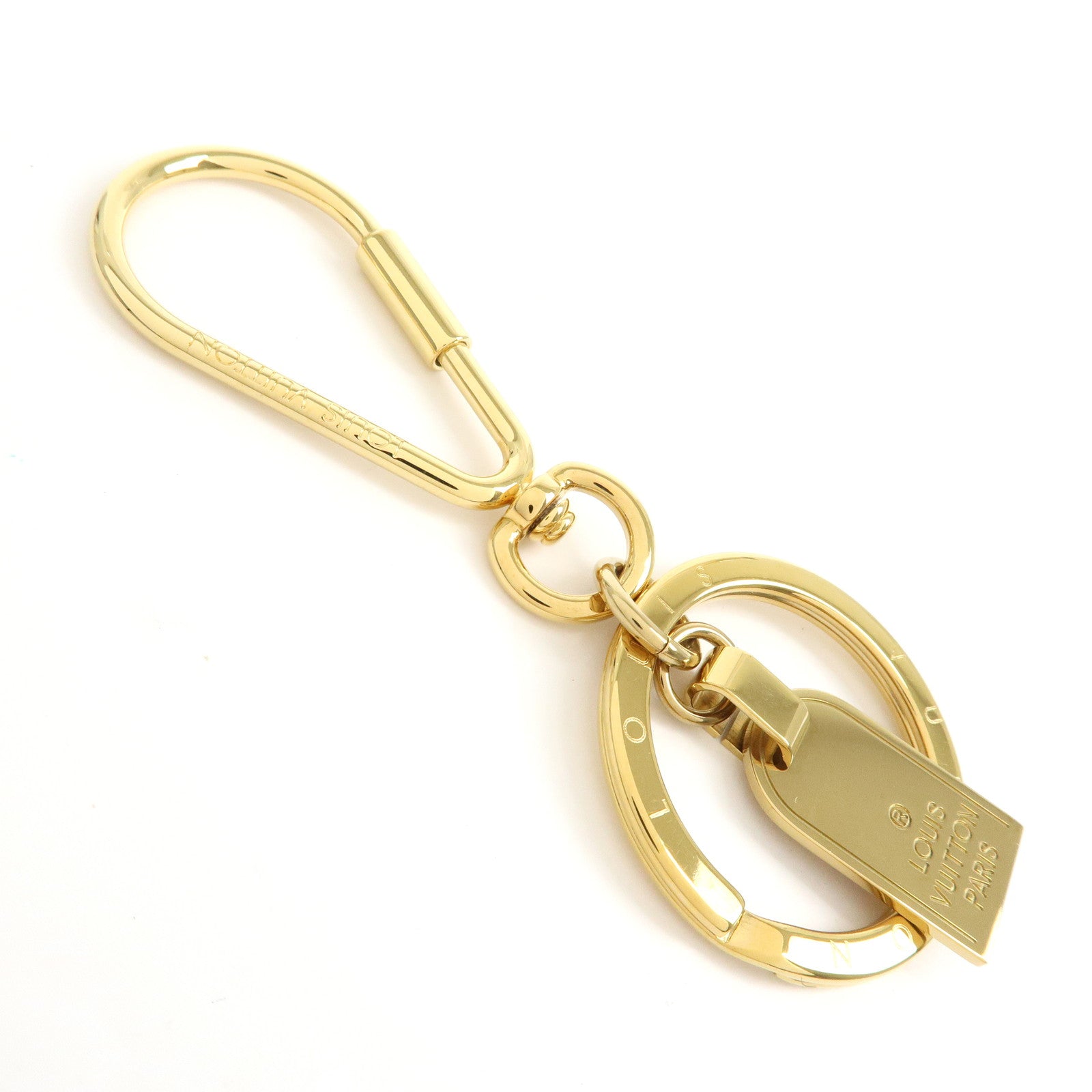 Louis Vuitton Porte Cles Mini Travel Charm Key Chain Gold M65996