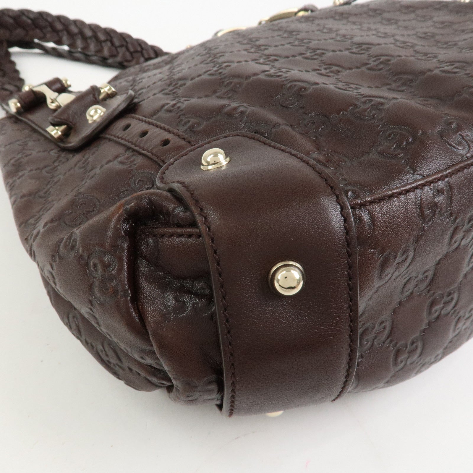 GUCCI Horsebit Guccissima Leather Hand Bag Shoulder Bag 137621