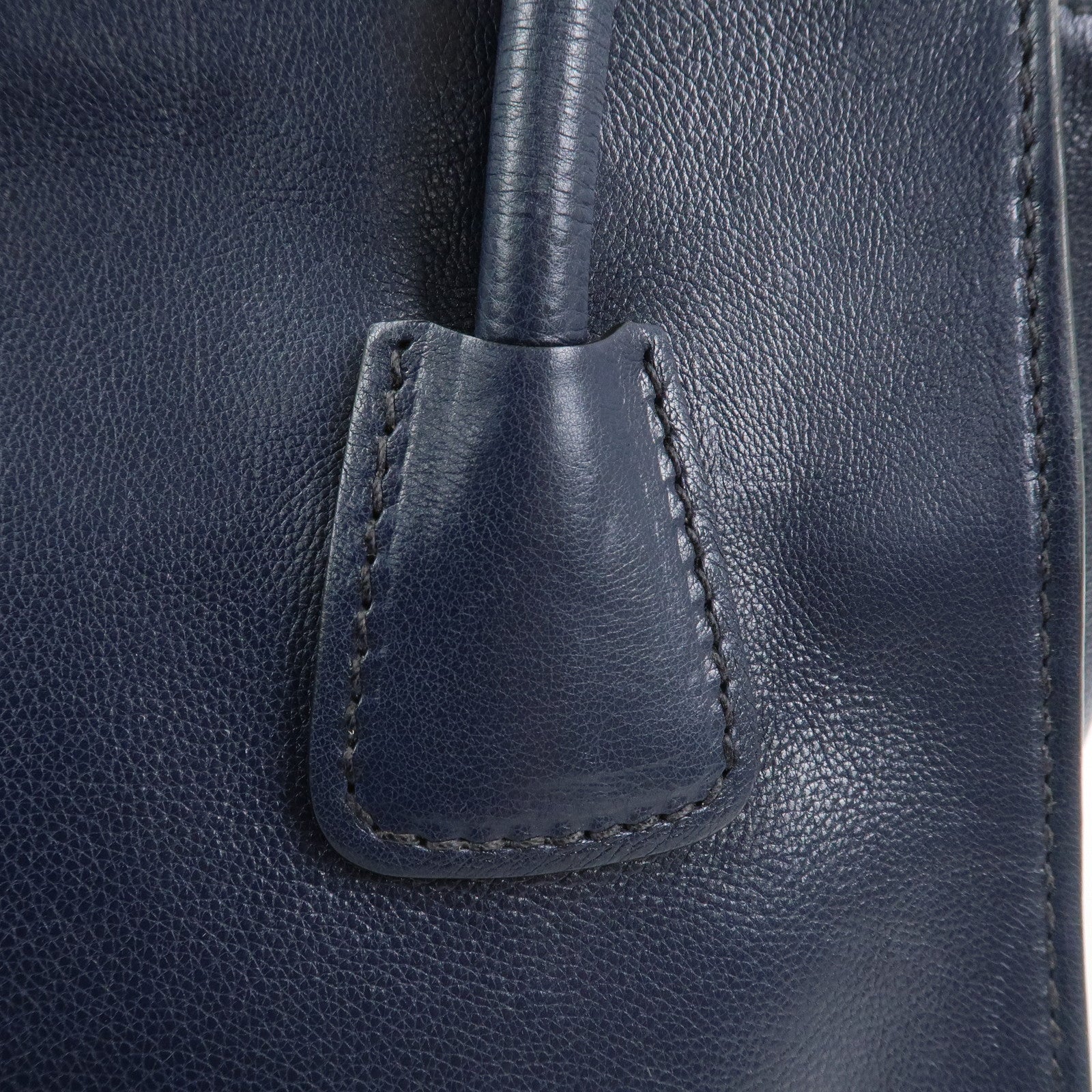 PRADA Triangle Logo 2 Way Bag Tote Bag Shoulder Bag Navy B2625M