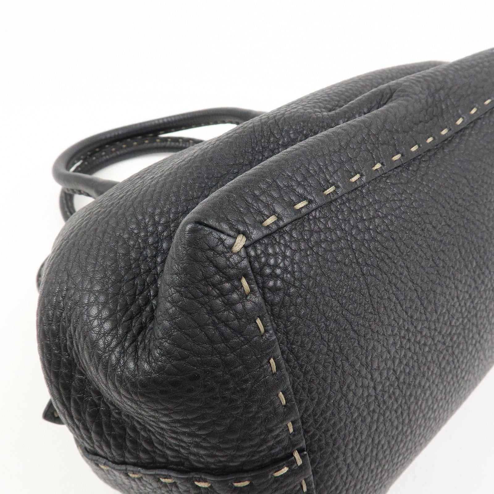 FENDI Seleria Doctor's Bag Hand Bag Black 8BN075