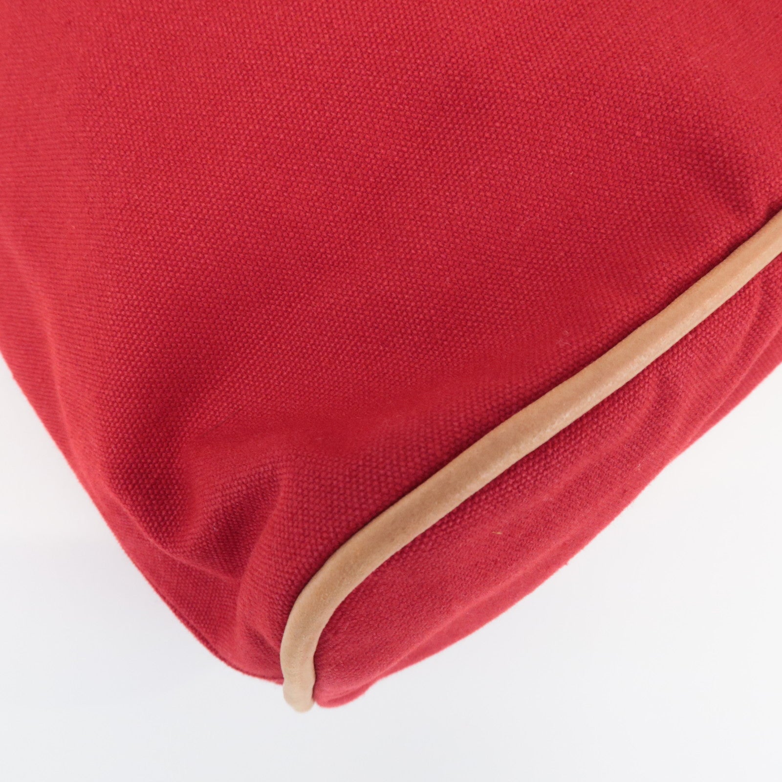 HERMES Bolide Toille H Leather Pouch GM Cosmetic Pouch Red