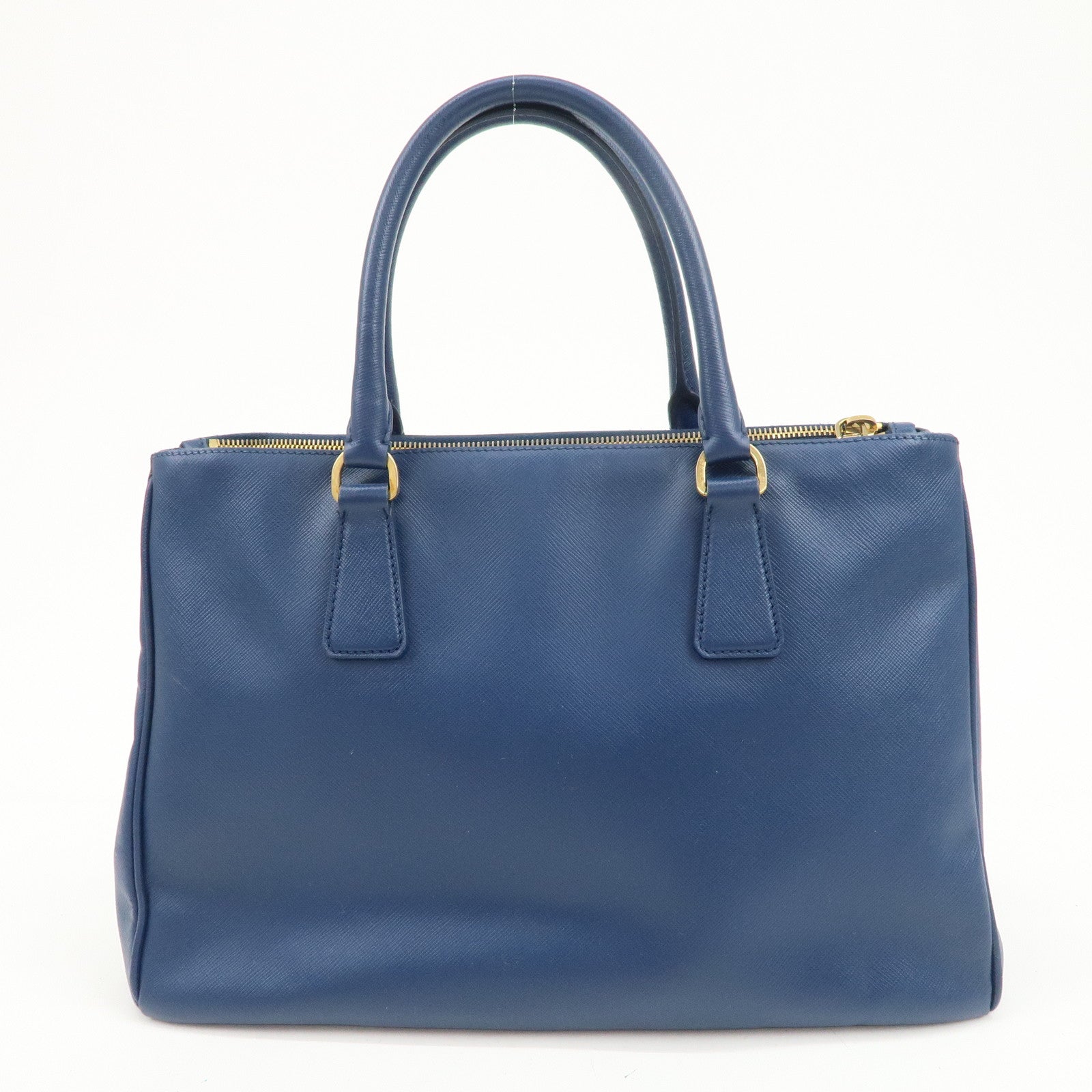 PRADA Triangle Logo Saffiano Leather 2Way Bag Shoulder Bag Blue