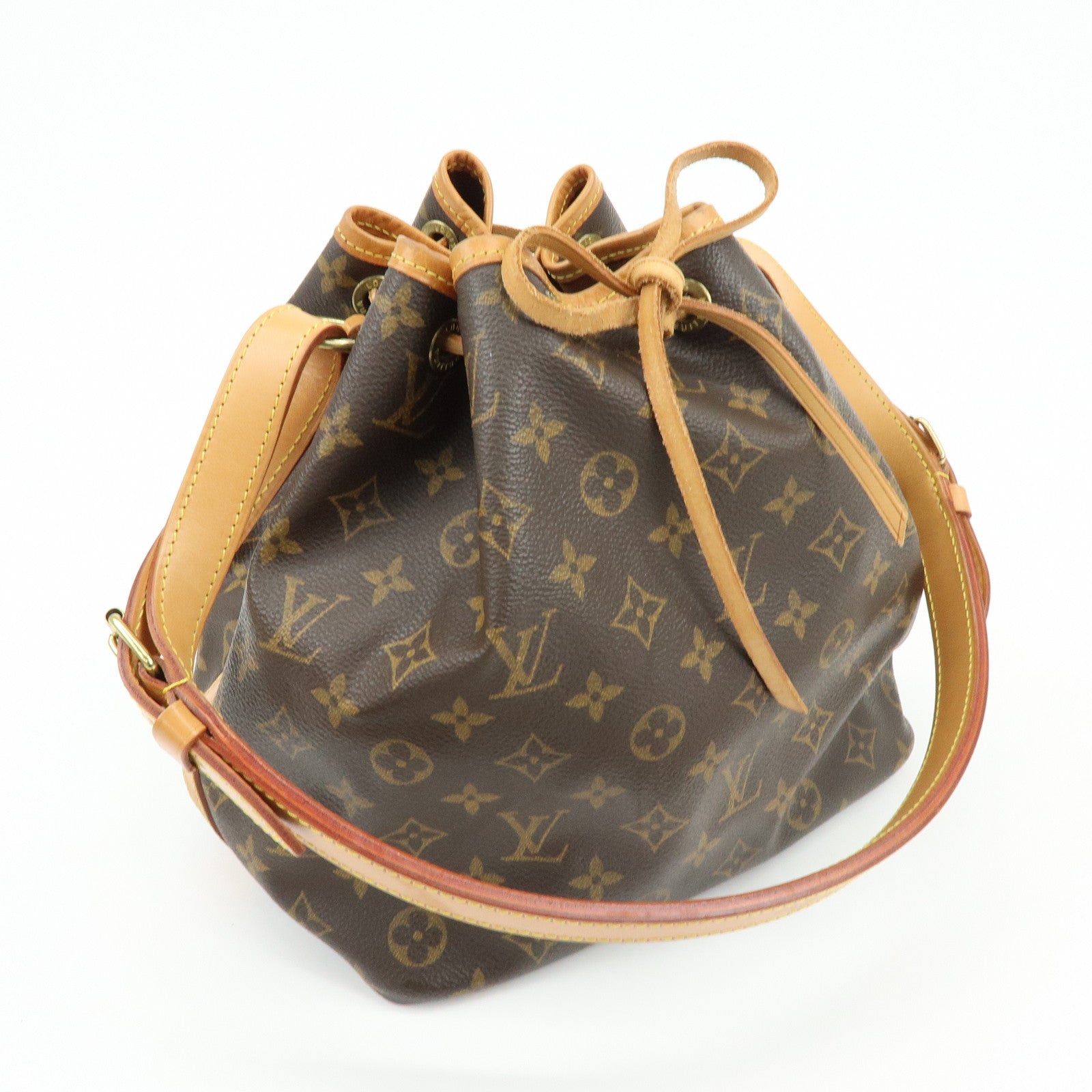 Louis Vuitton Monogram Petit Noe Shoulder Bag Brown M42226
