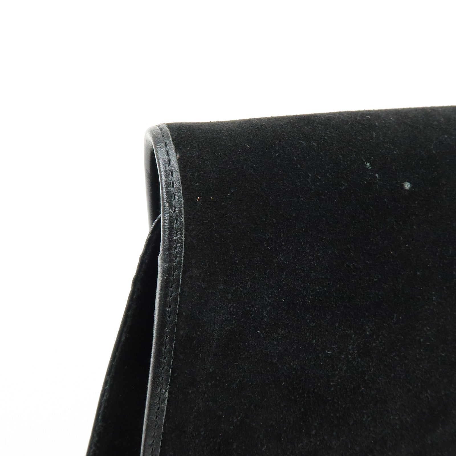 SAINT LAURENT PARIS Cassandra Suede Shoulder Crossbody Bag Black