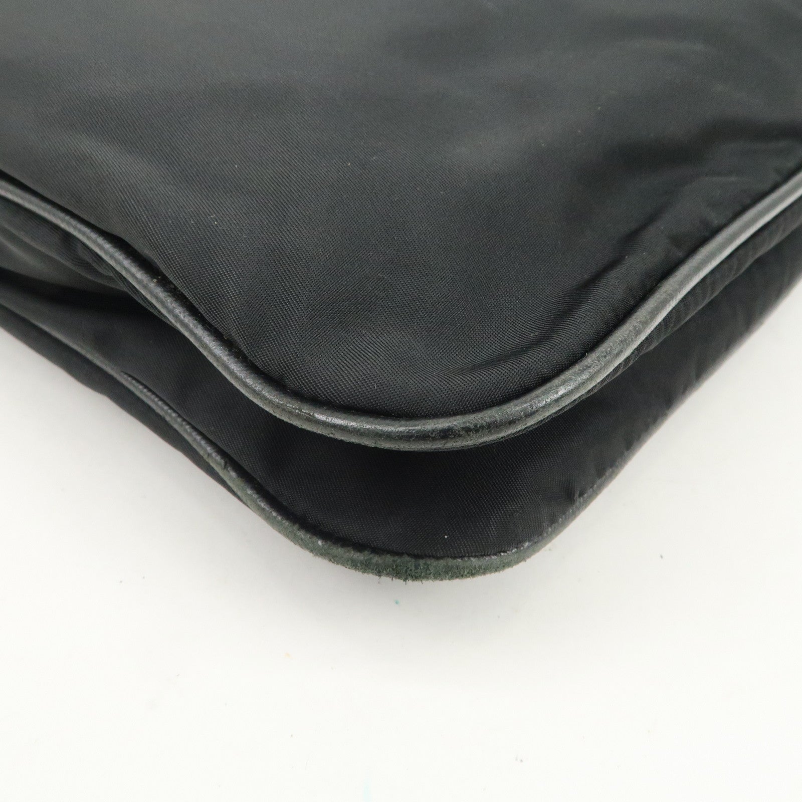 PRADA Triangle Logo Nylon Shoulder Bag Crossbody Bag Black