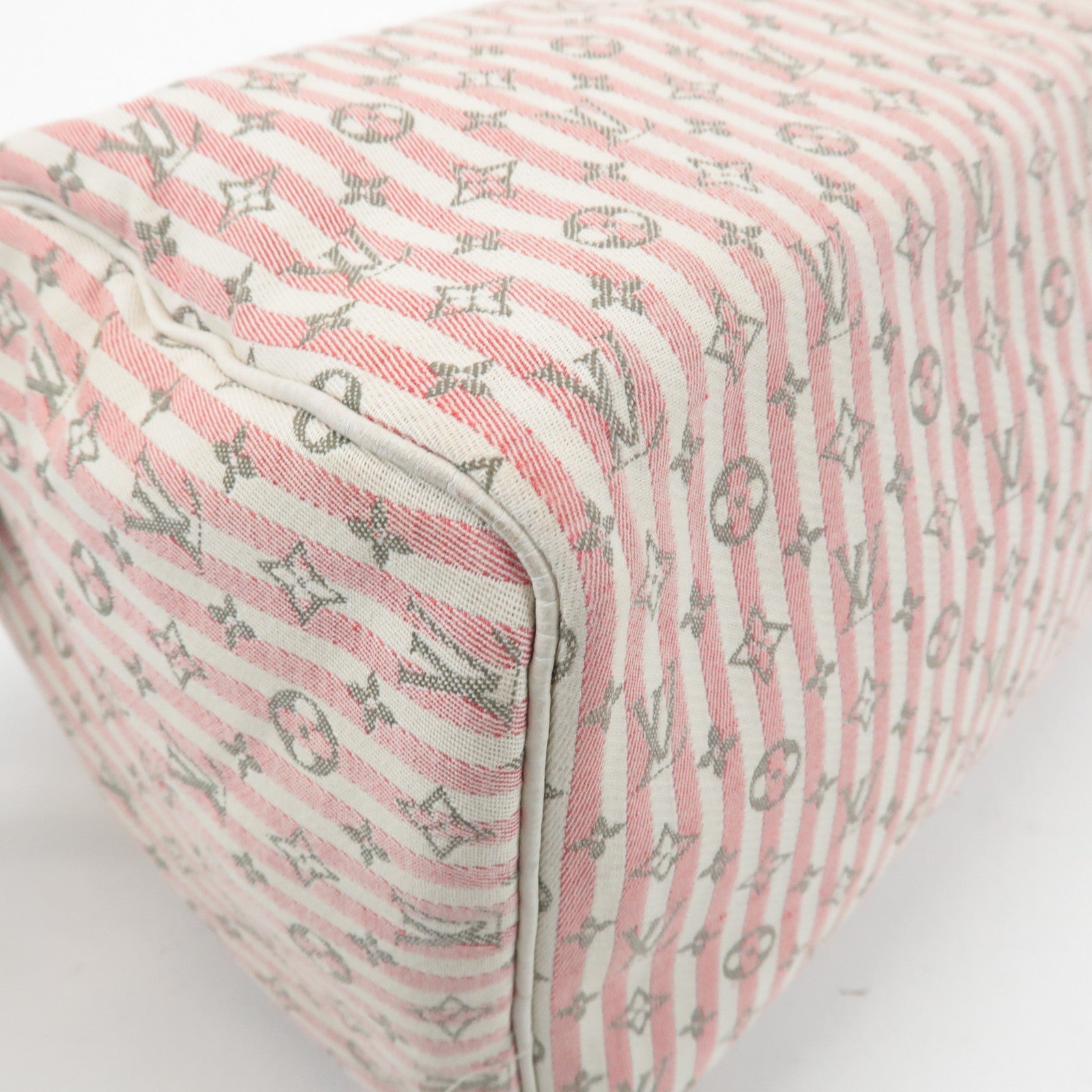 Louis Vuitton Monogram Mini Lin Speedy 30 Boston Bag Rouge M95501 Used