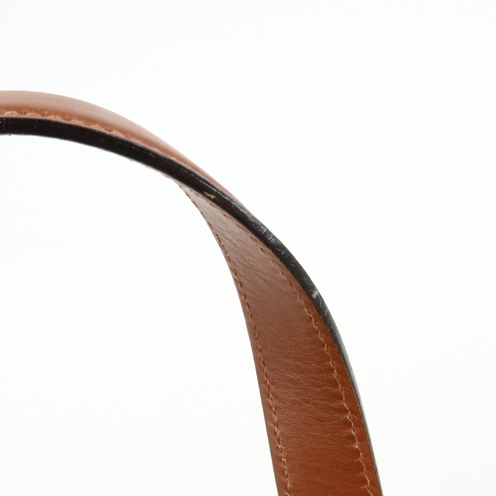 Ferragamo Gancini Leather 2Way Bag Hand Bag Shoulder Bag Brown