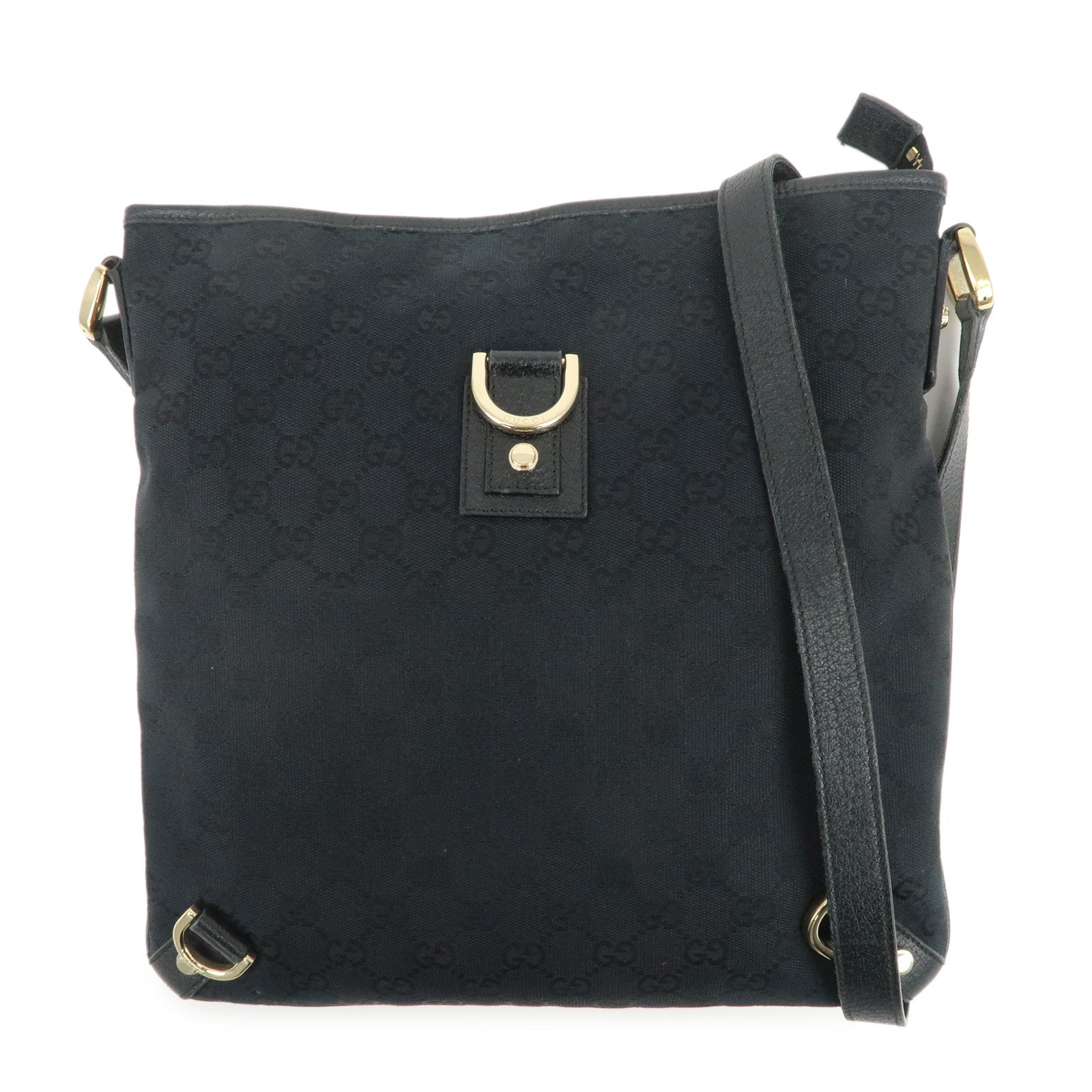 GUCCI Abbey GG Canvas Leather Shoulder Bag Crossbody Bag 131326