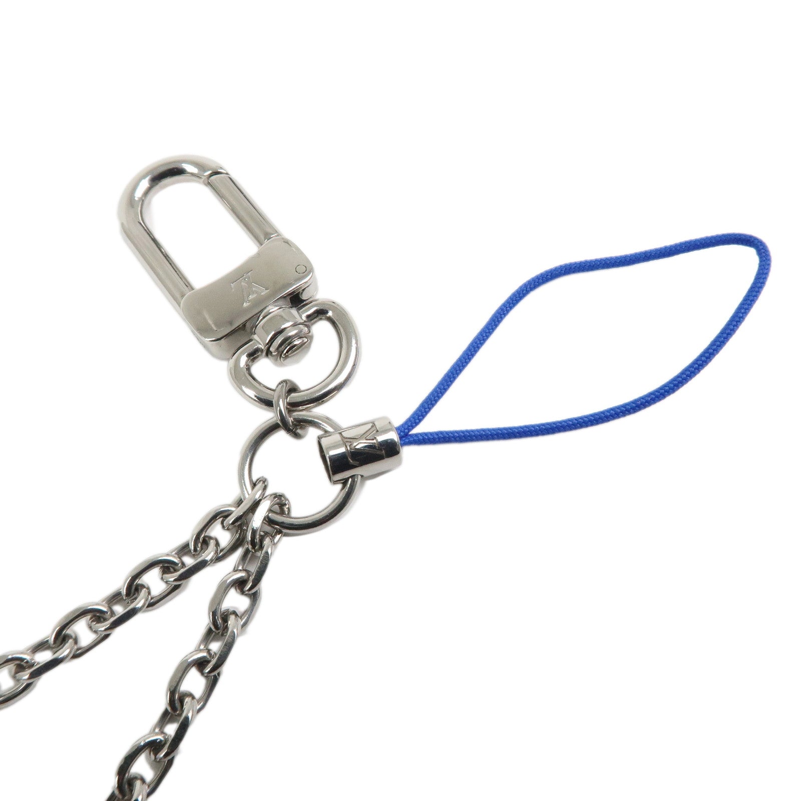 Louis Vuitton Monogram LV Fun Phone Strap Bag Charm Silver M01820