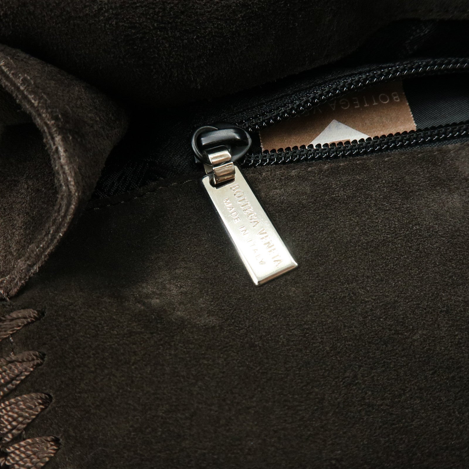 BOTTEGA VENETA Suede Shoulder Bag Tote Bag Dark Brown