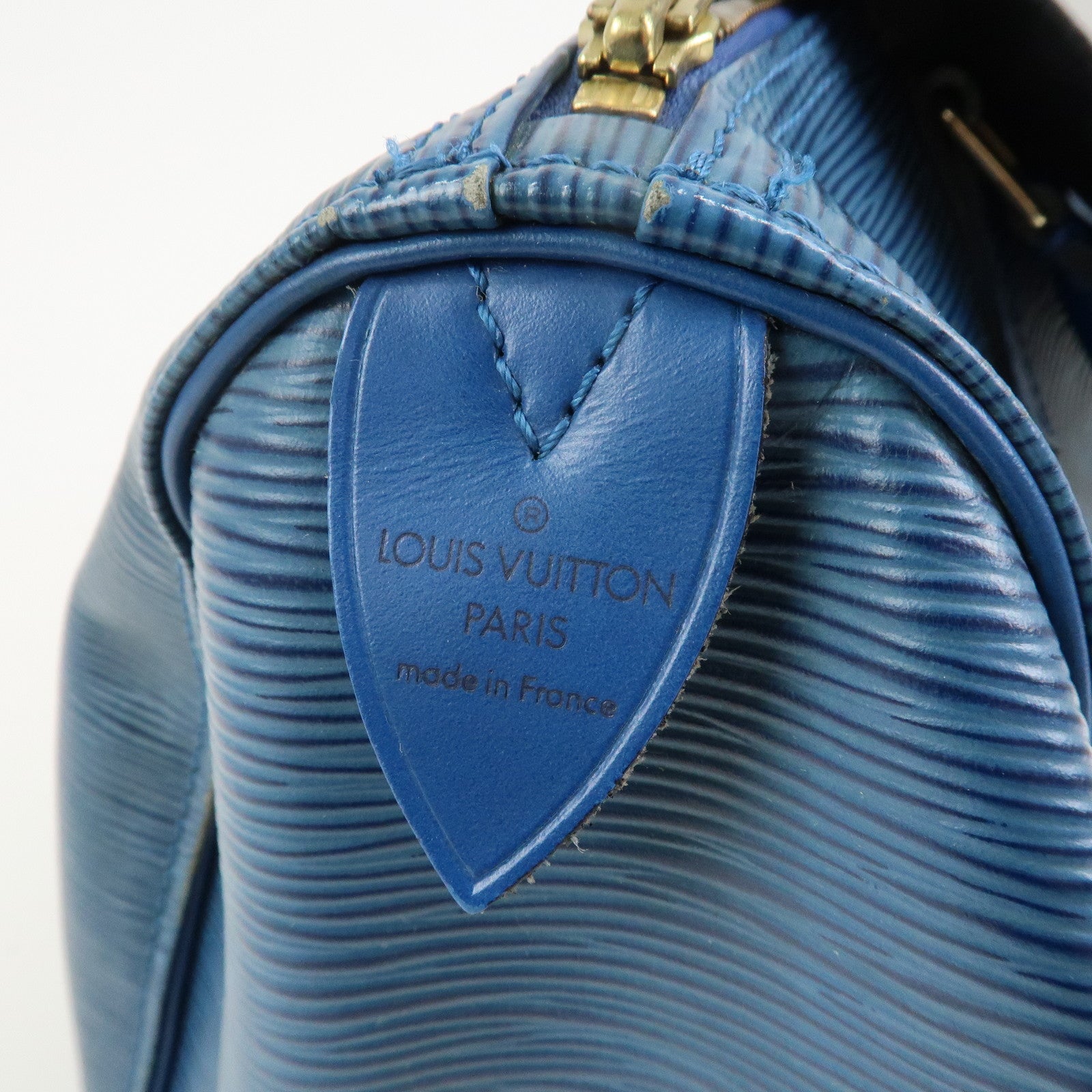 Louis Vuitton Epi Speedy 30 Hand Bag Boston Bag Toledo Blue M43005