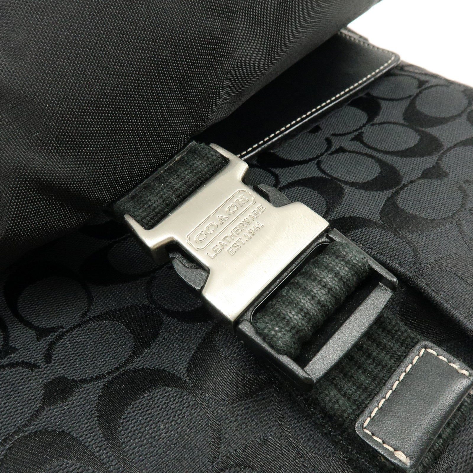 COACH Signature Set of 2 Shoulder Bag Crossbody Bag Black Brown