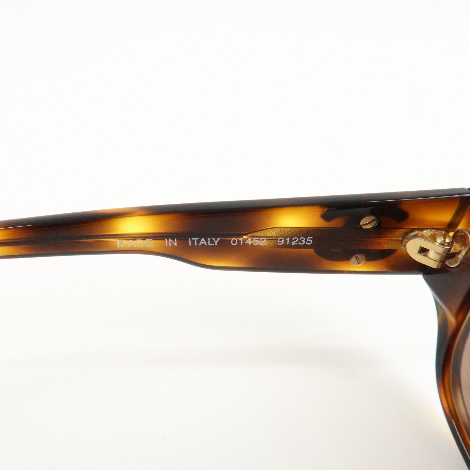 CHANEL COCO Mark Plastic Sunglasses Brown 01452 91235 Used