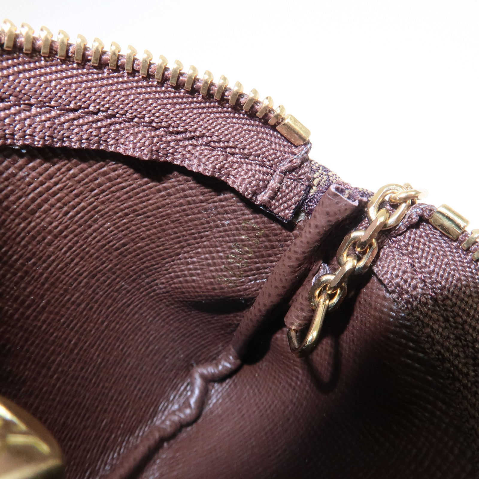 Louis Vuitton Monogram Mini Lin Pochette Cles Coin Case M95230