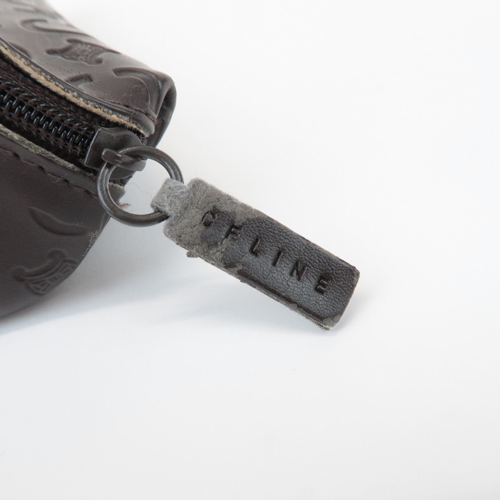 CELINE Plastic Sunglasses Red Silver SC1336S Used