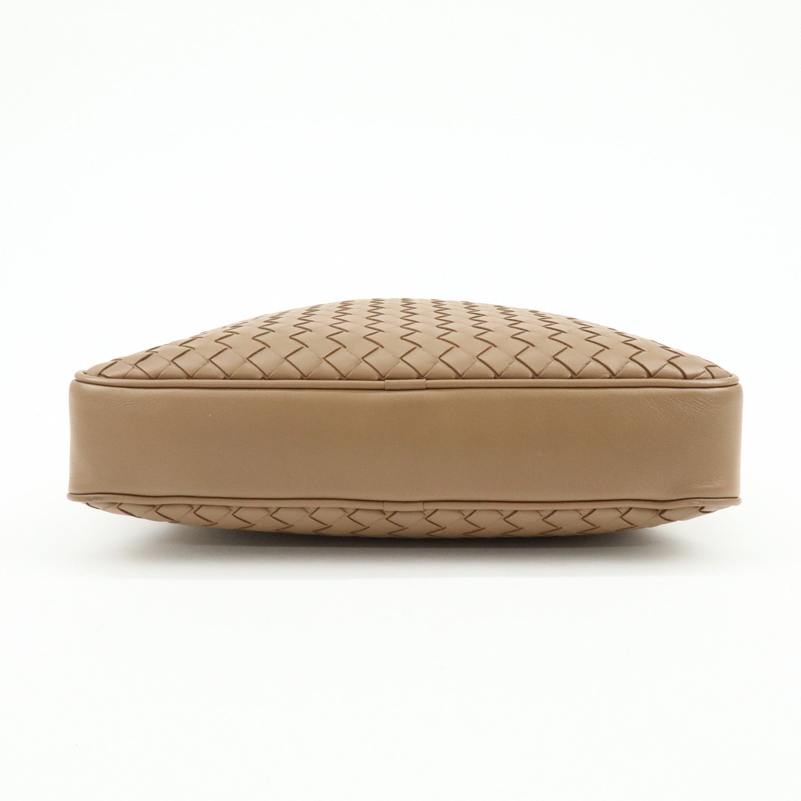 BOTTEGA VENETA Intrecciato Leather Shoulder Crossbody Bag Beige