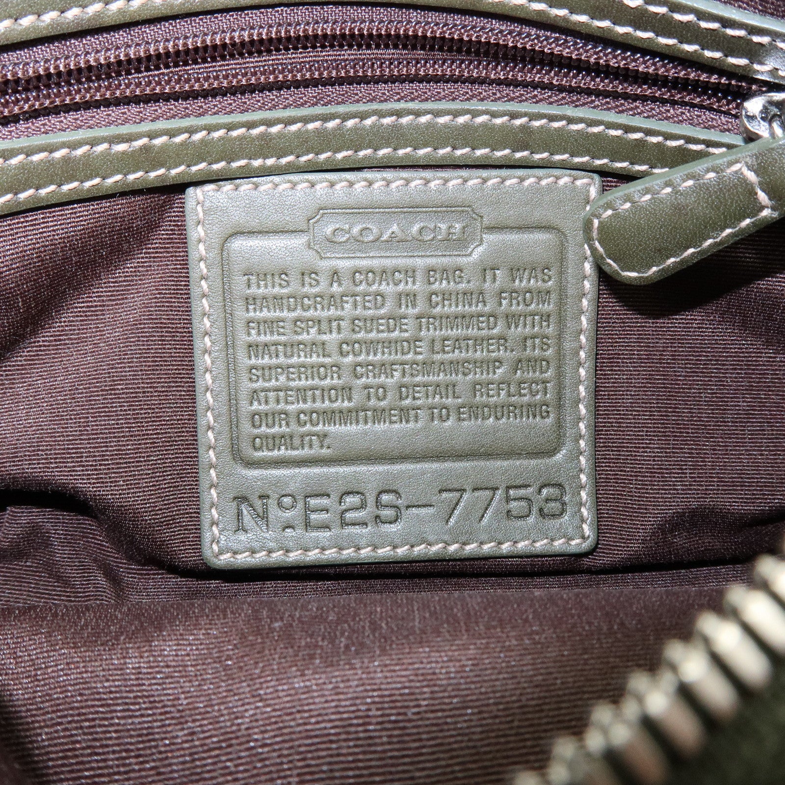 COACH Signature Set of 2 Canvas Leather Suede Shoulder Bag