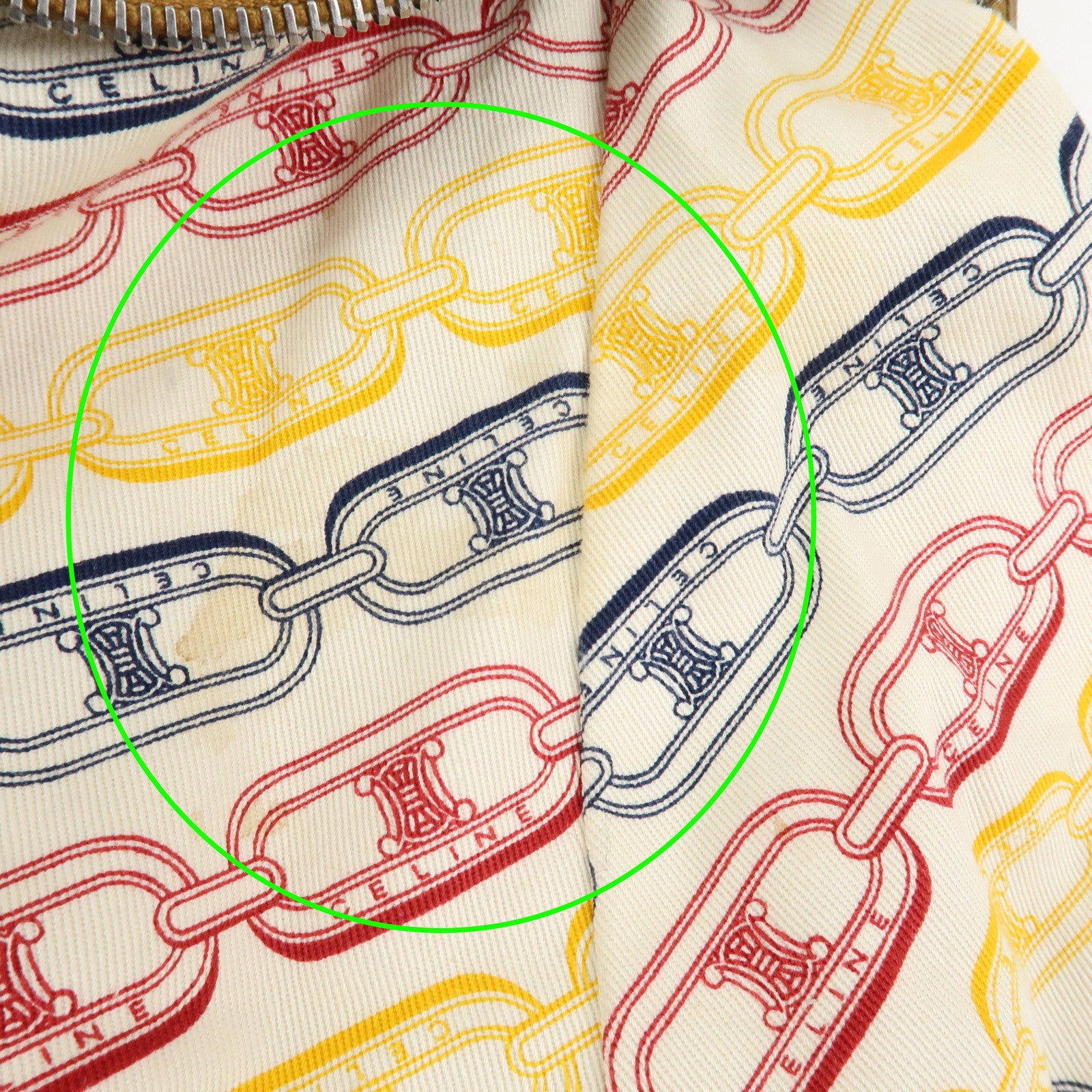 CELINE Macadam Patent Leather Shoulder Bag Tote Bag Light Brown