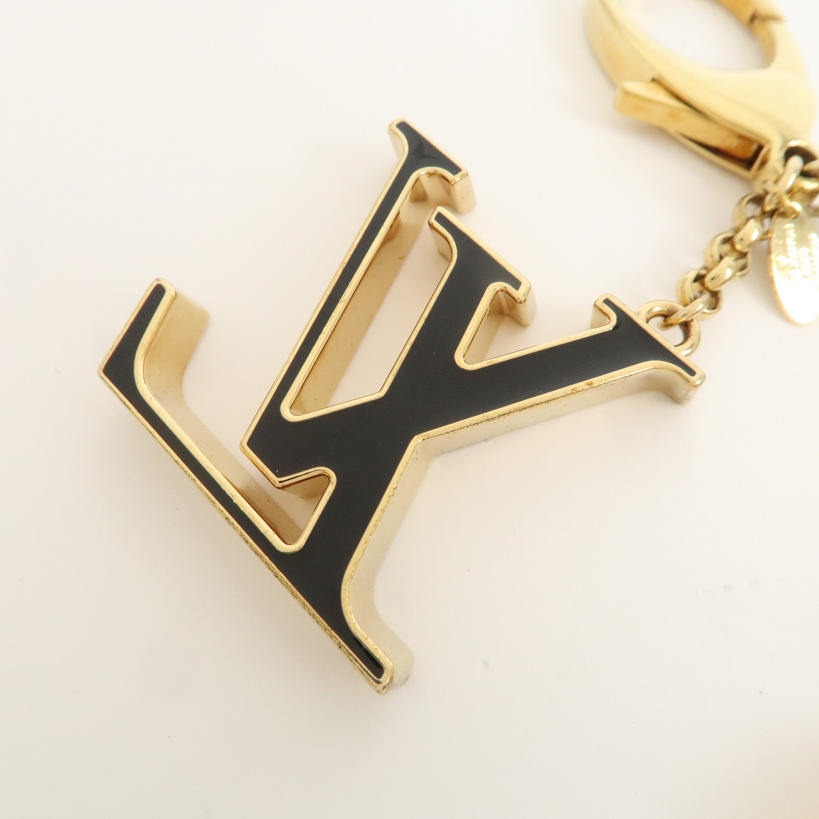 Louis Vuitton Fleur de Monogram Key Chain Bag Charm Gold M67119