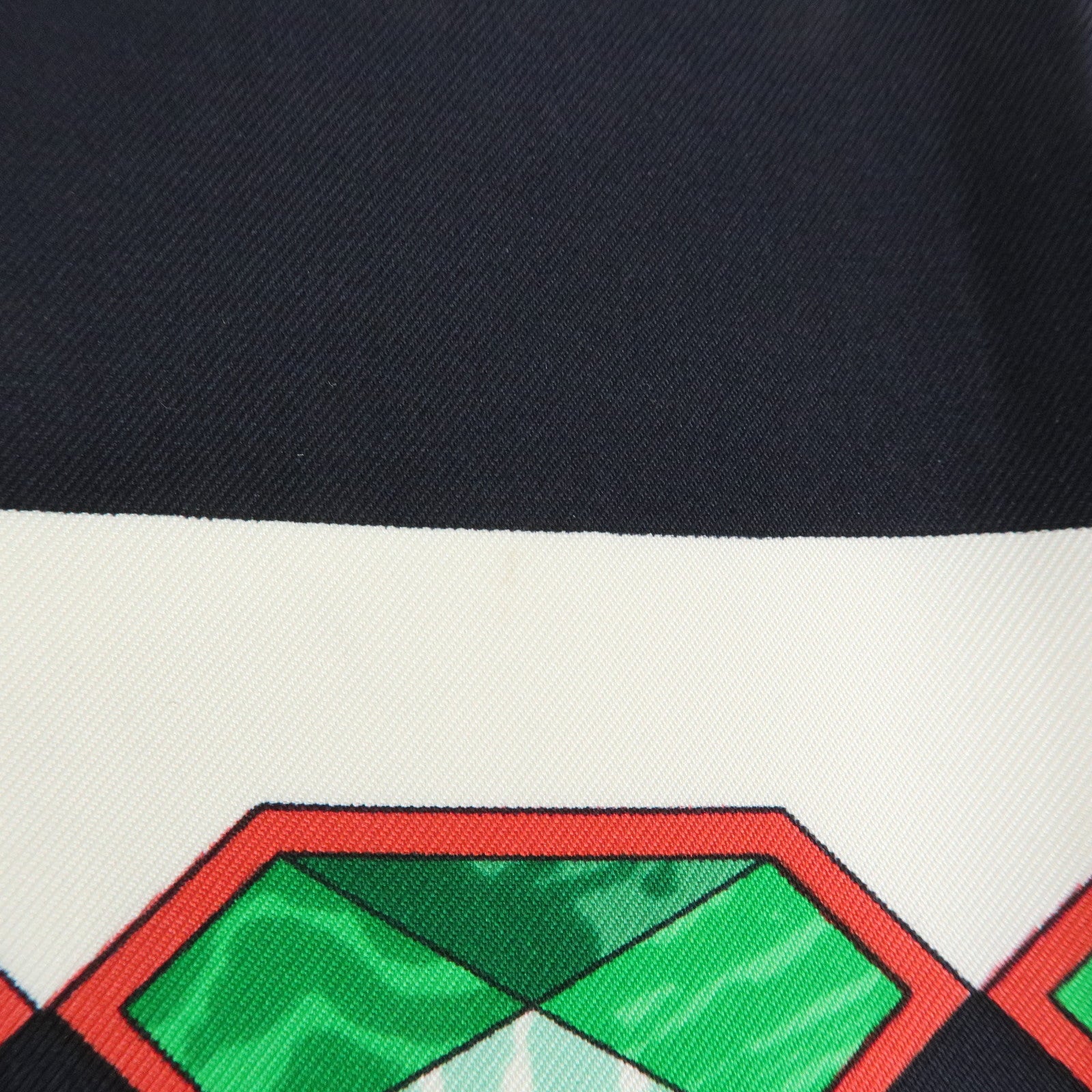 HERMES Carre 90 Silk100% Scarf L'Entente Cordiale Black White Green