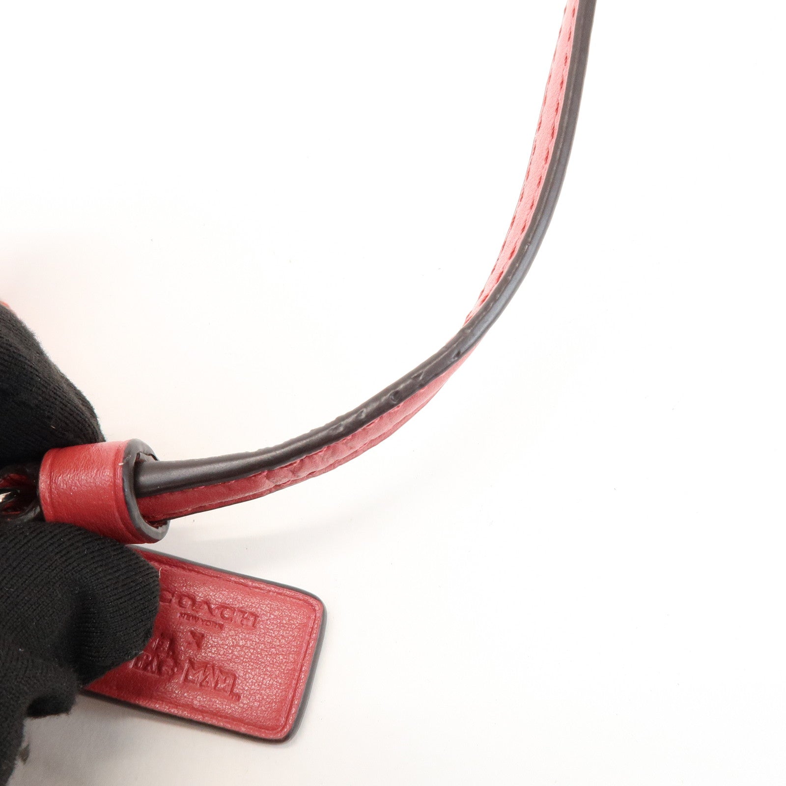 COACH Signature Pacman Collaboration Shoulder Bag Brown Red