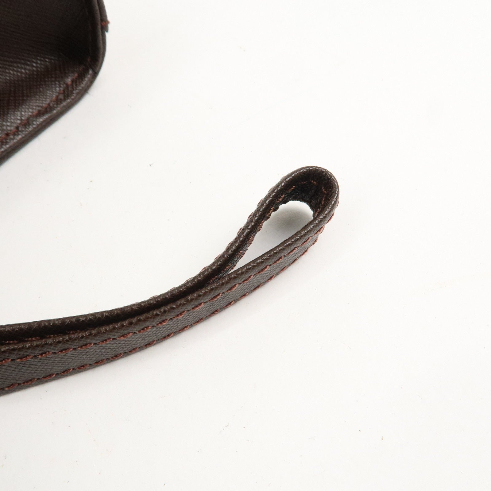 BURBERRY Leather Clutch Bag Hand Bag Pouch Brown