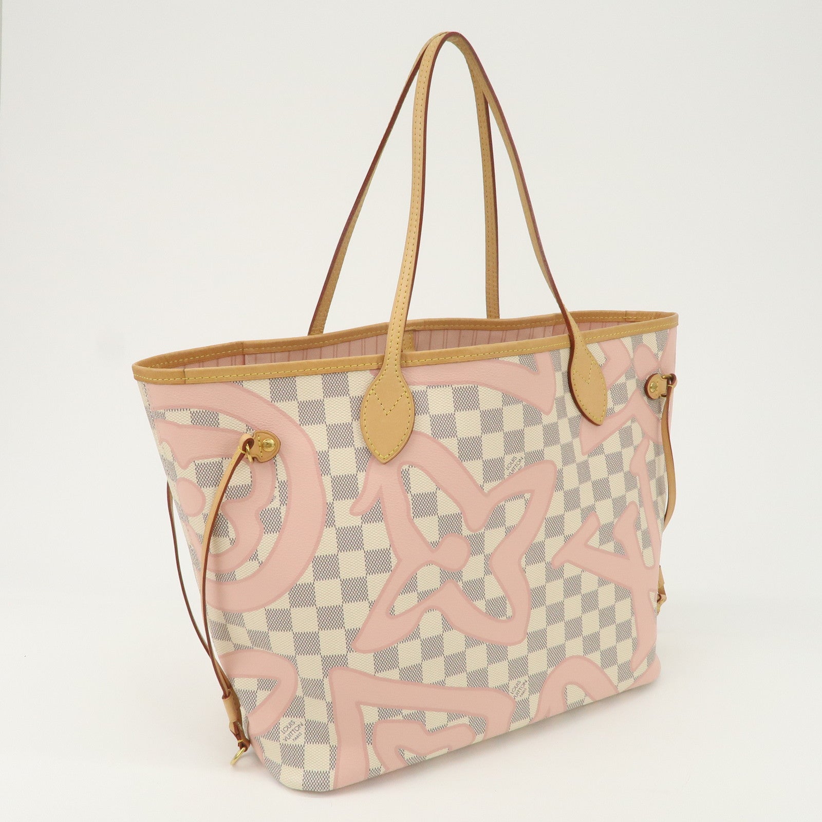 Louis Vuitton Damier Azur Tahiti Neverfull MM Bag & Pouch N41050
