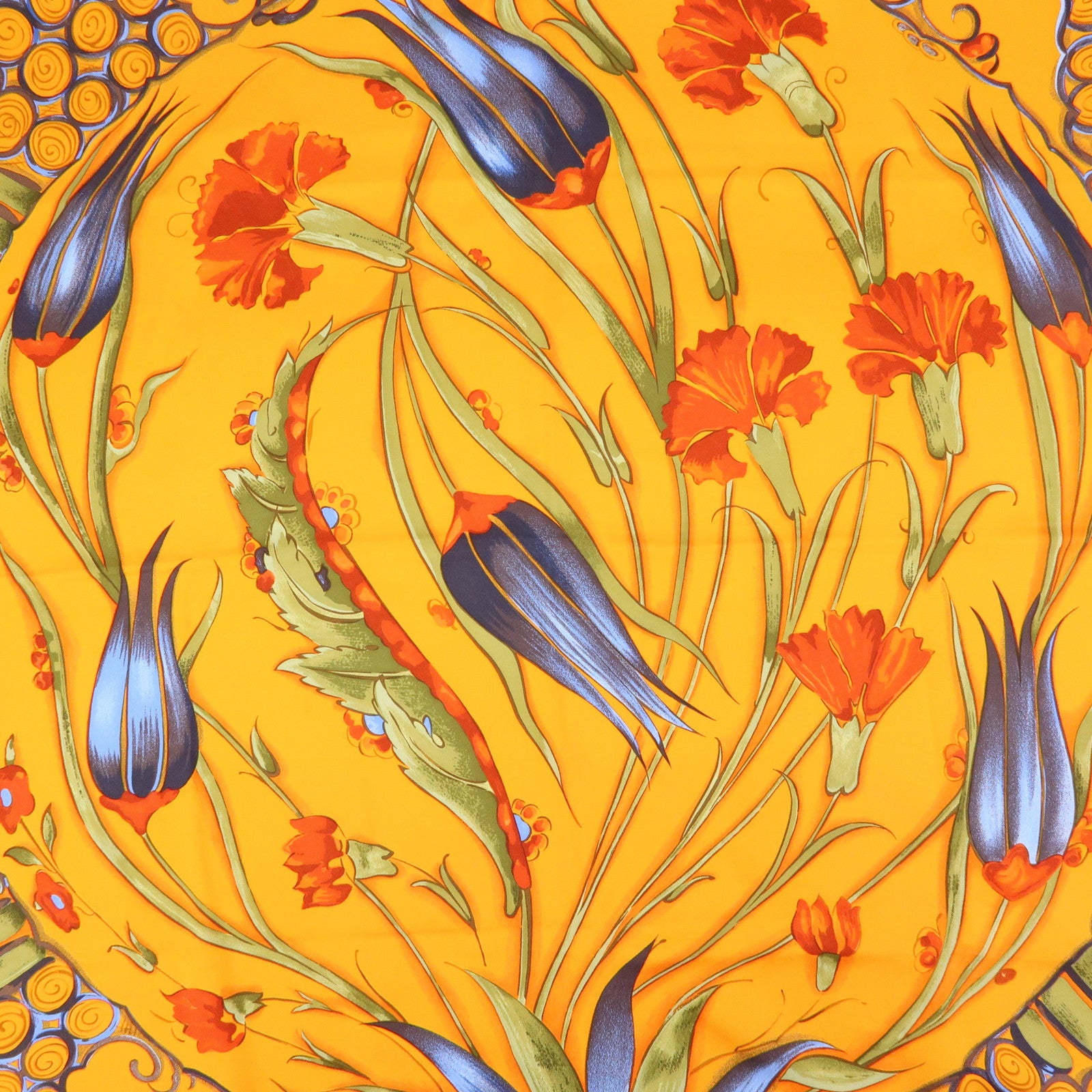 HERMES Carre 90 Silk 100% Scarf Ceramique ottomane Orange