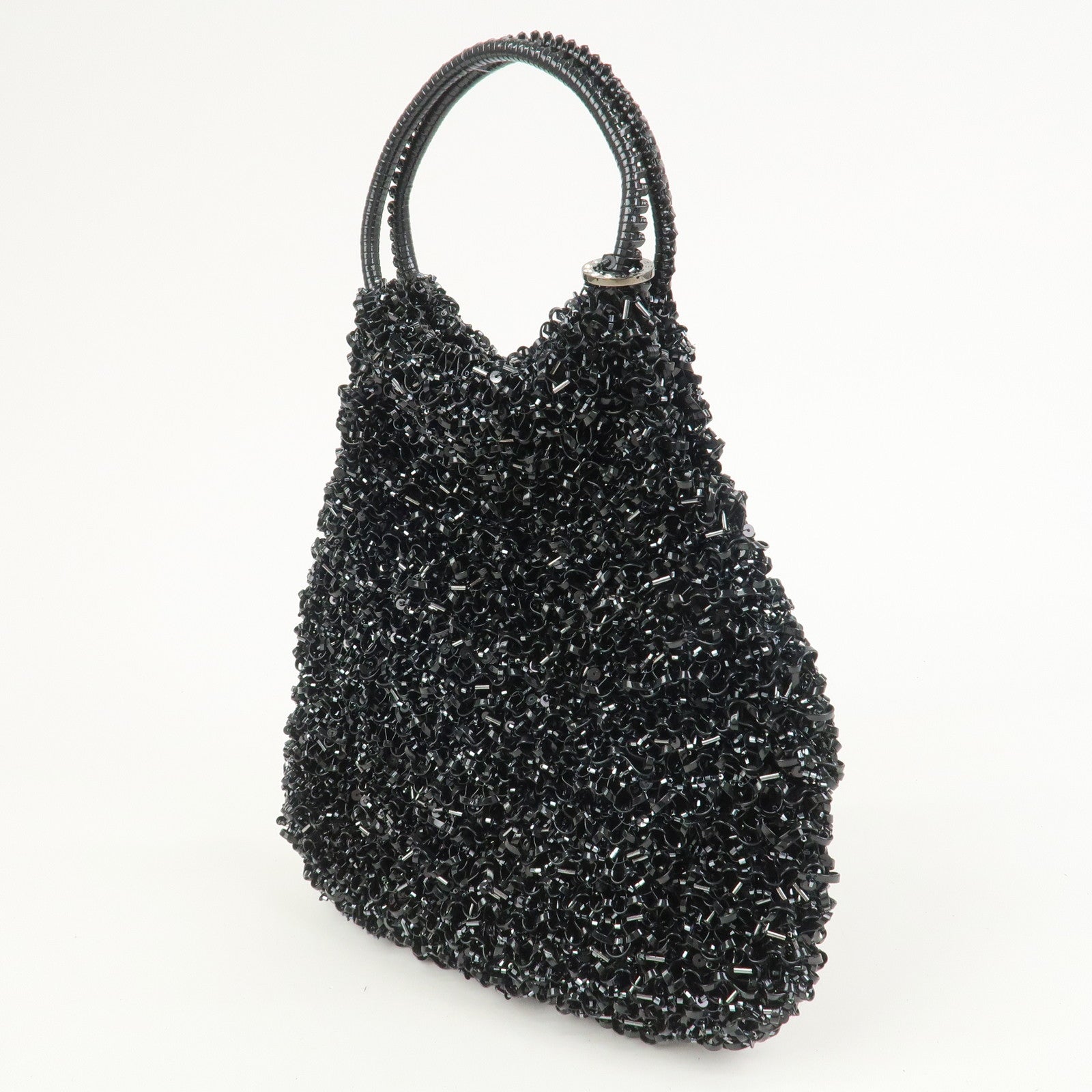 ANTEPRIMA Wire Bag PVC Beads Hand Bag Shoulder Bag Black
