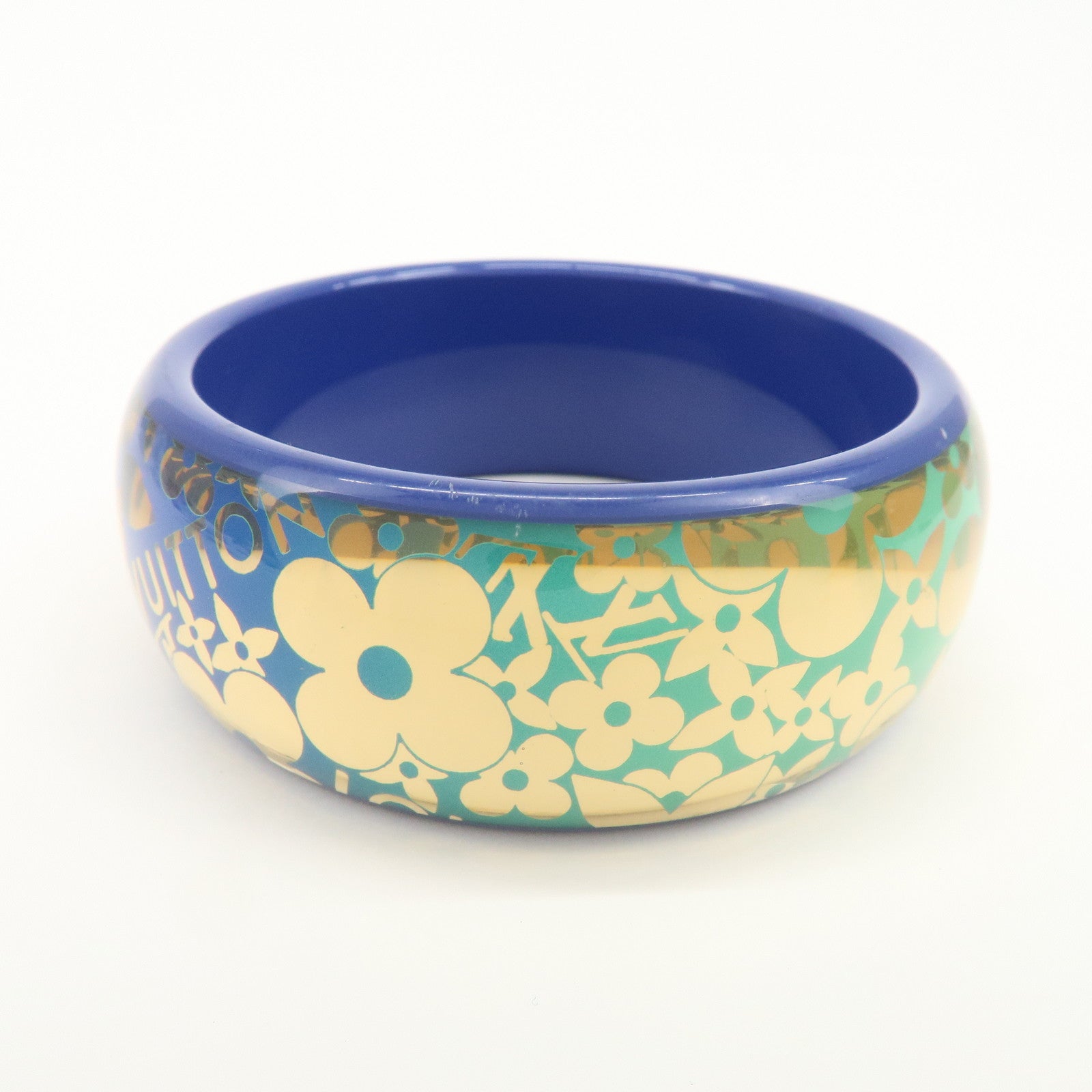 Louis Vuitton Tropical Cocktail GM Resin Bracelet Blue Gold