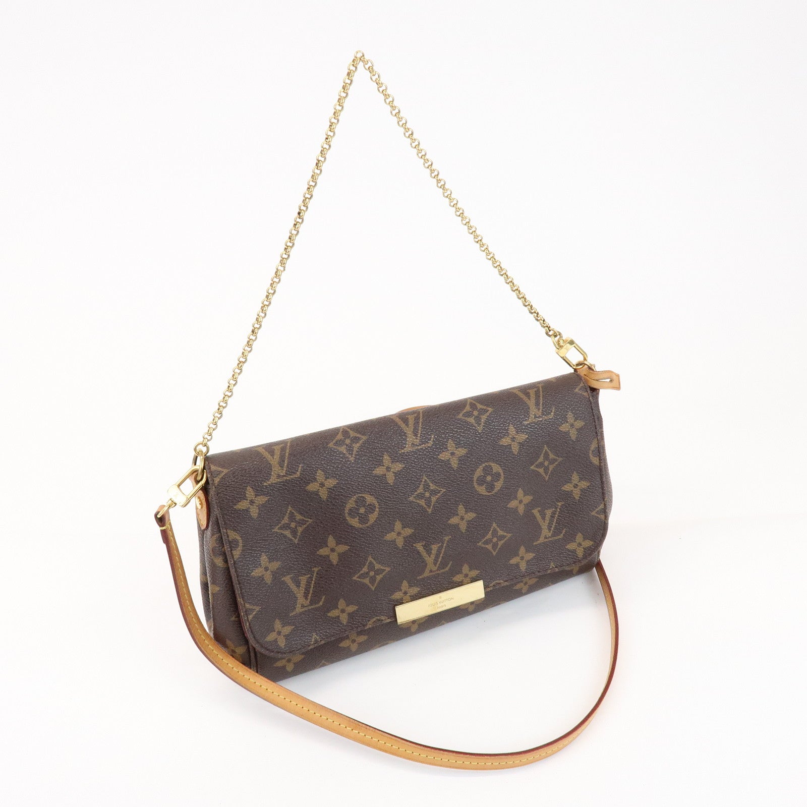Louis Vuitton Monogram Favorite MM Shoulder Bag Brown M40718