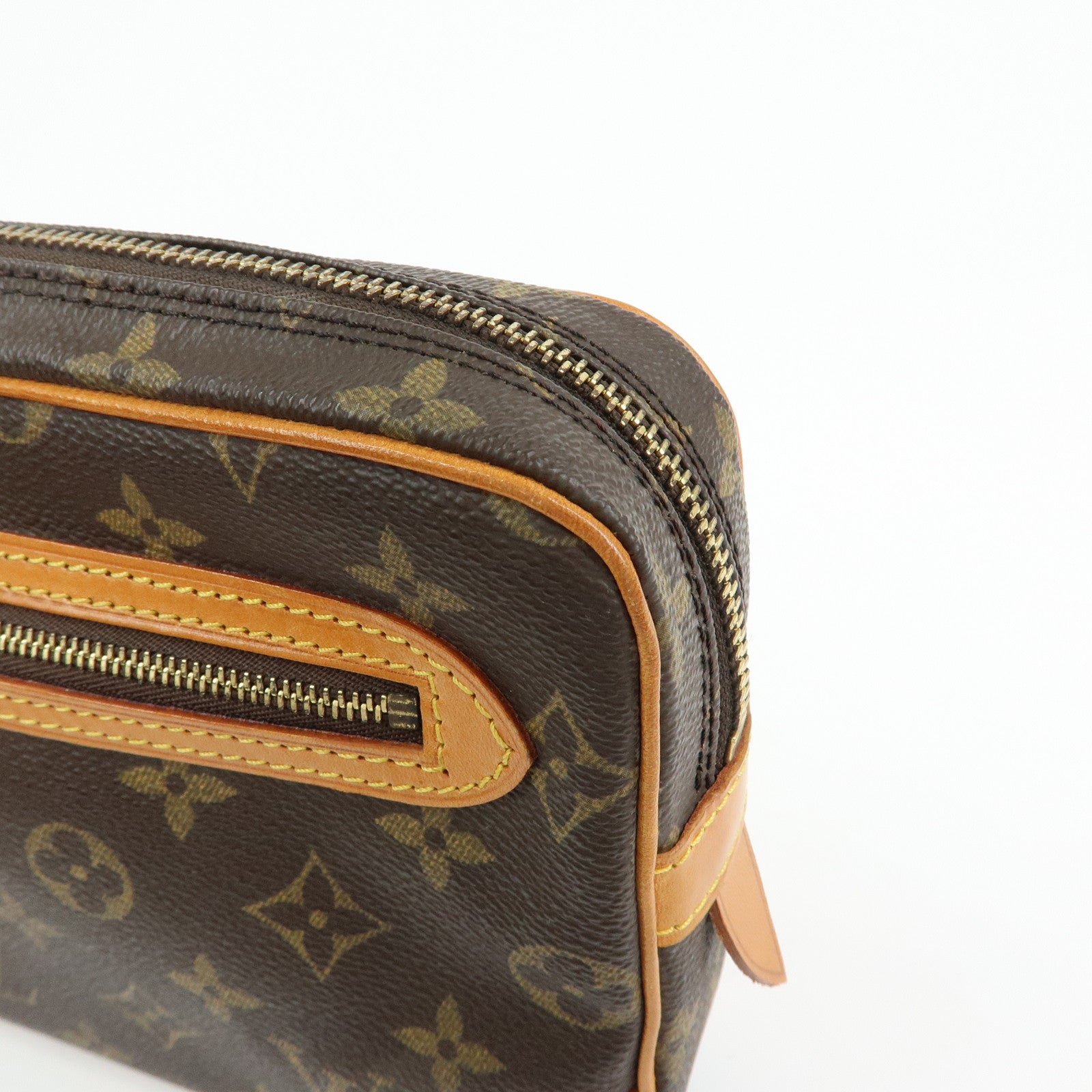 Louis Vuitton Monogram Marly Dragonne GM Clutch Bag Brown M51825