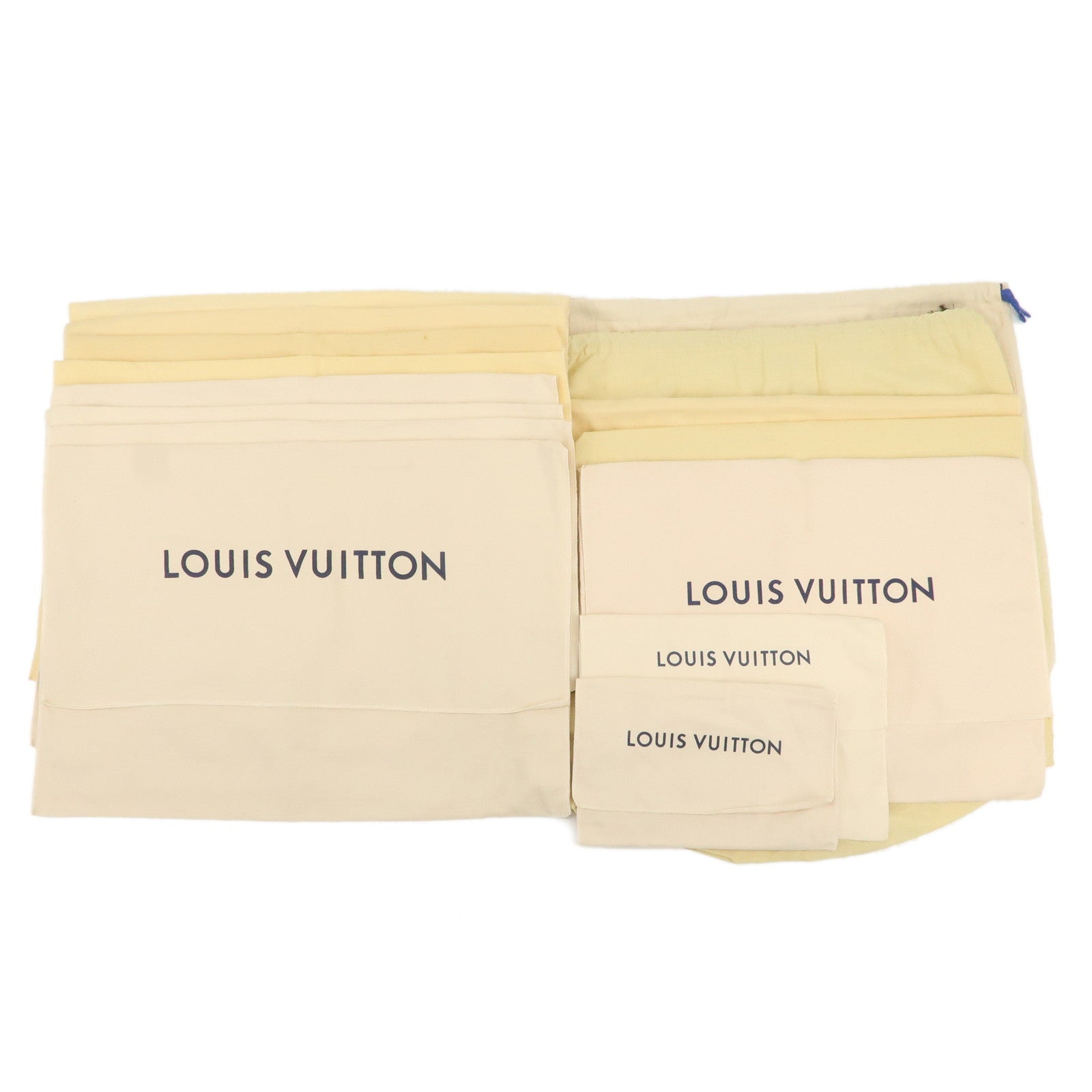 Louis Vuitton Set of 15 Dust Bag Storage Bag Flap Style Beige