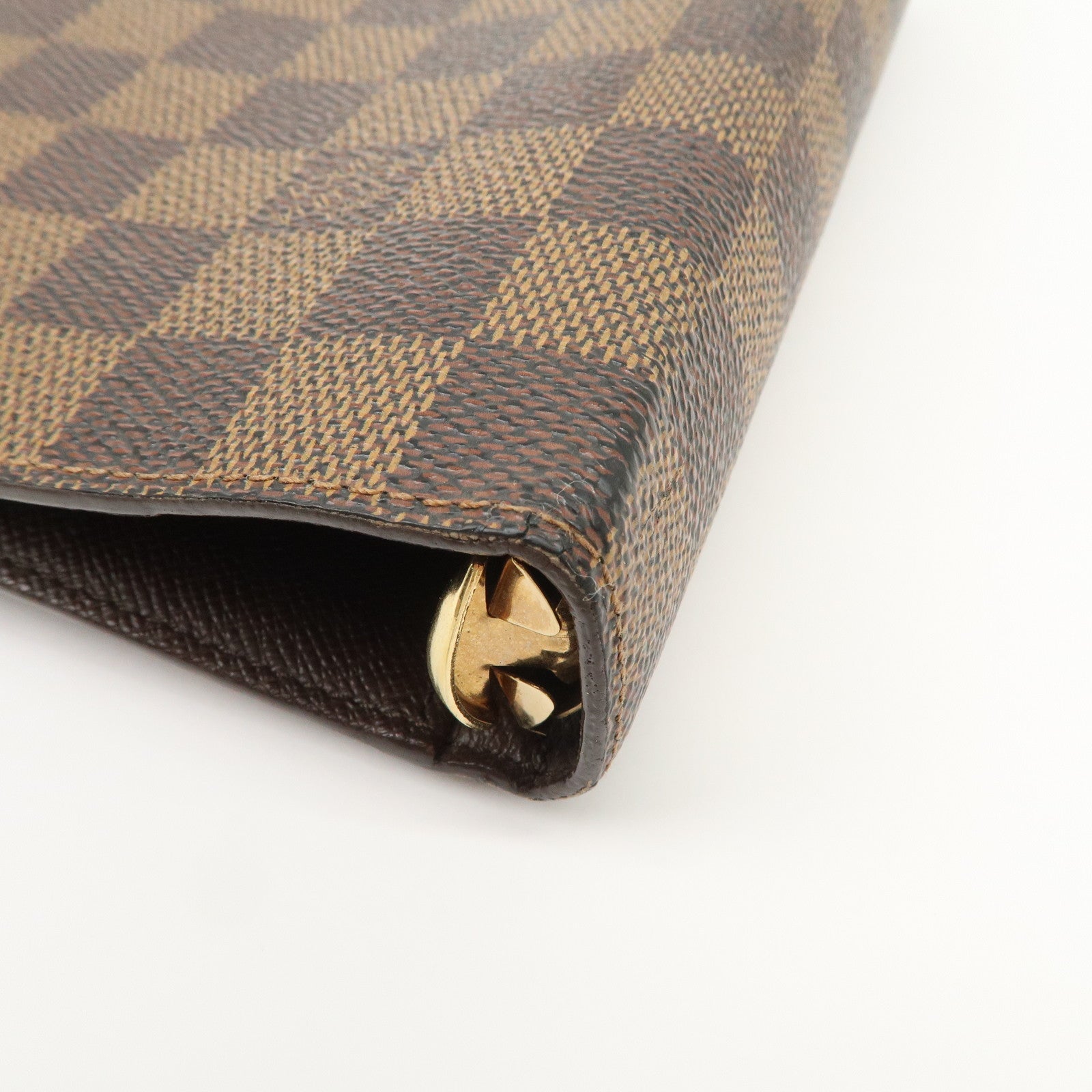 Louis Vuitton Damier Canvas Agenda MM Planner Cover Brown R20240 Used