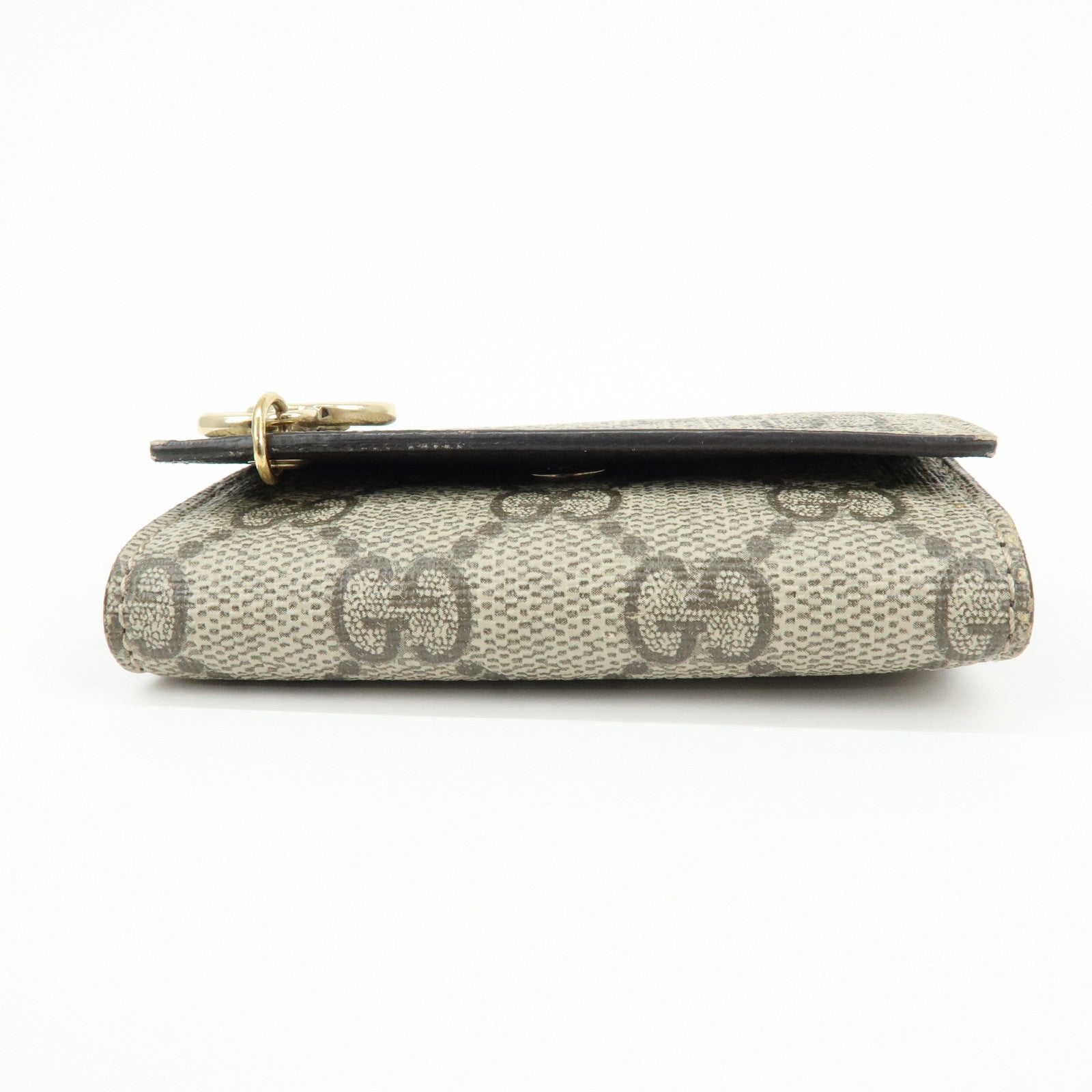 GUCCI Interlocking G GG Supreme 6 Rings Key Case Beige 212111