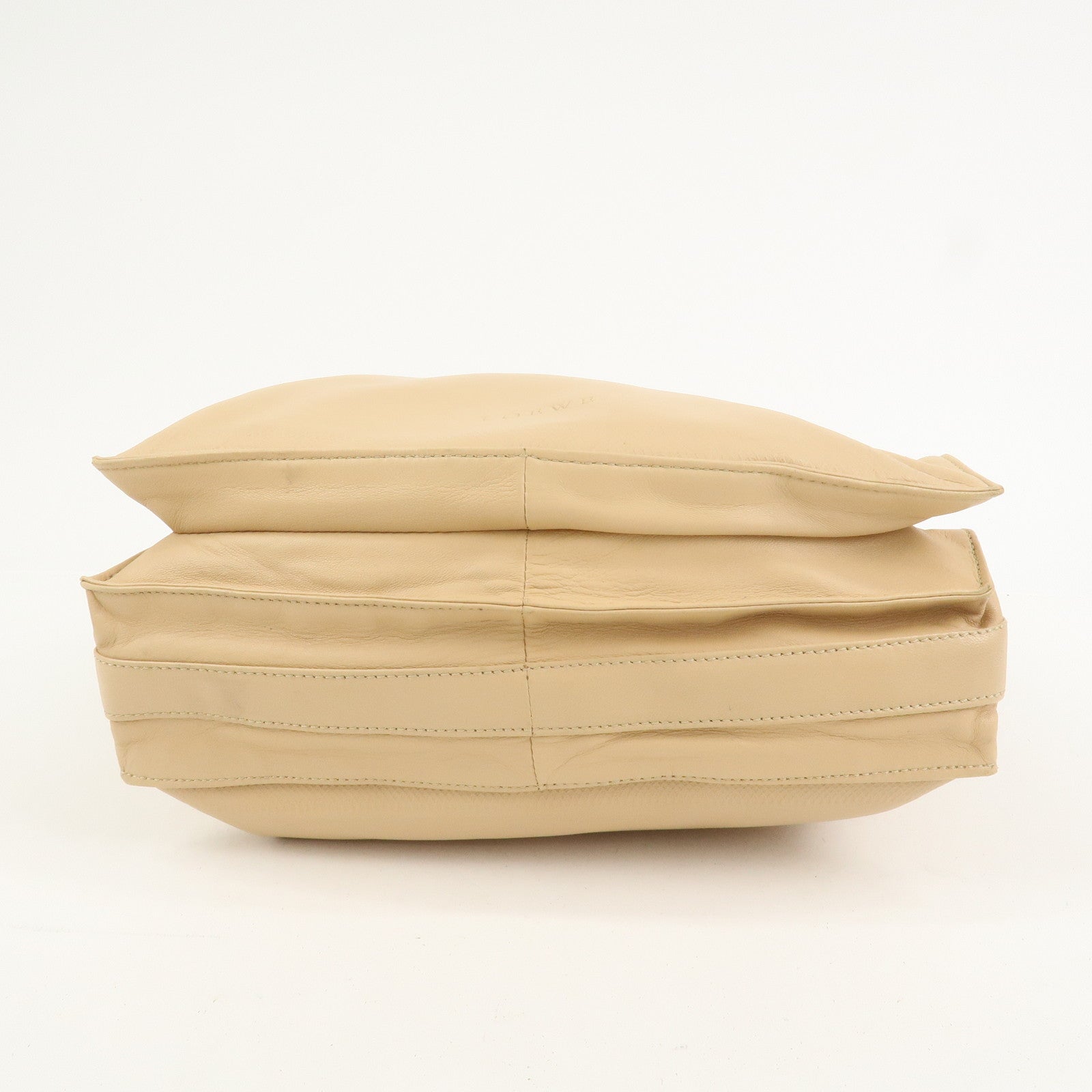 LOEWE Logo Nappa Leather Shoulder Bag Crossbody Bag Beige