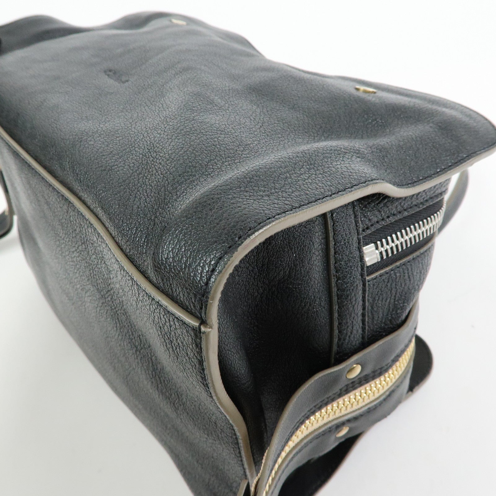 Chloe Dalston Leather Boston Bag Hand Bag Black