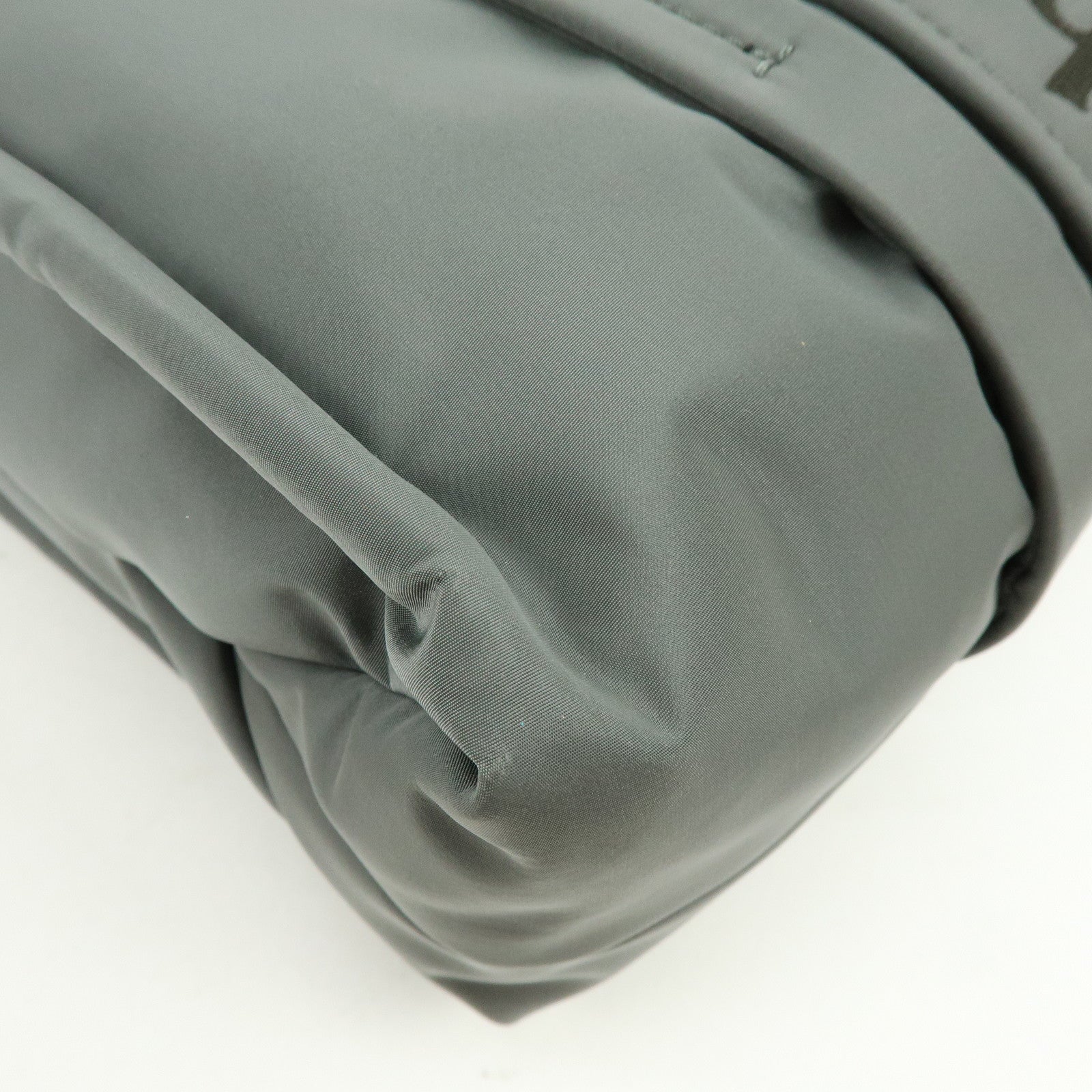 Chloe Woody Nylon Tote Bag Shoulder Bag Gray