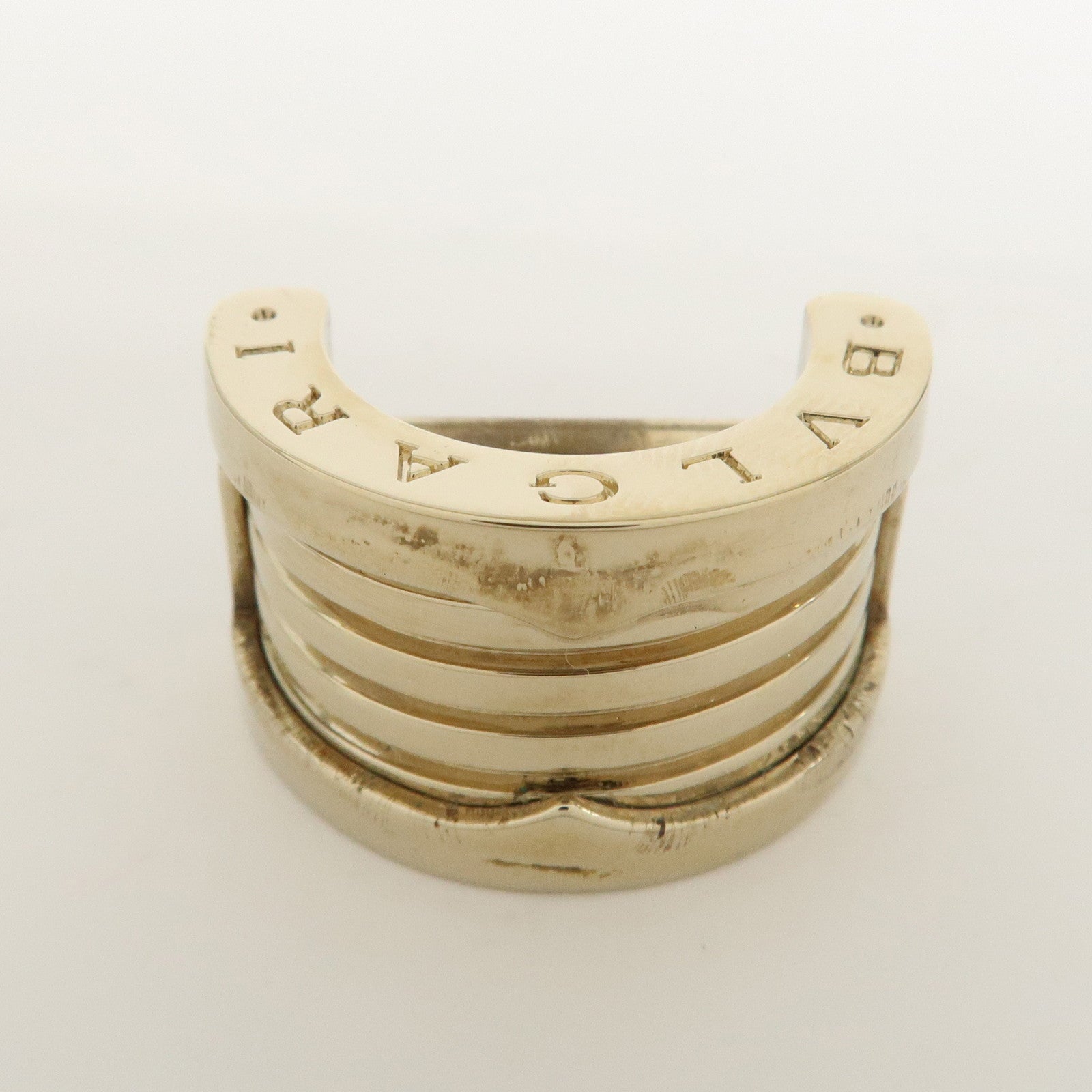 BVLGARI B-zero 1 Logo Metal Scarf Ring Gold