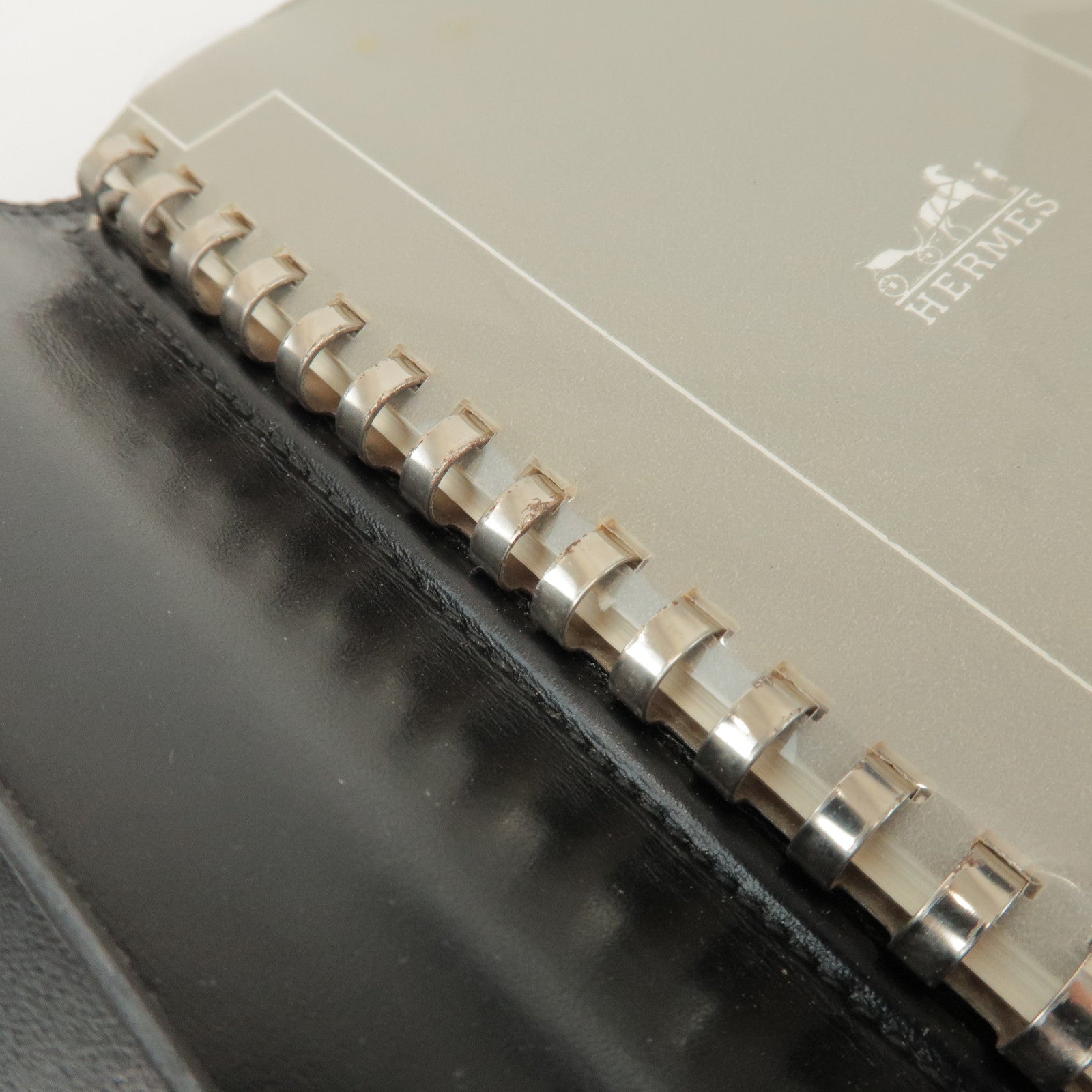 HERMES Agenda GM Box Calf Leather Planner Cover □J Stamped Black