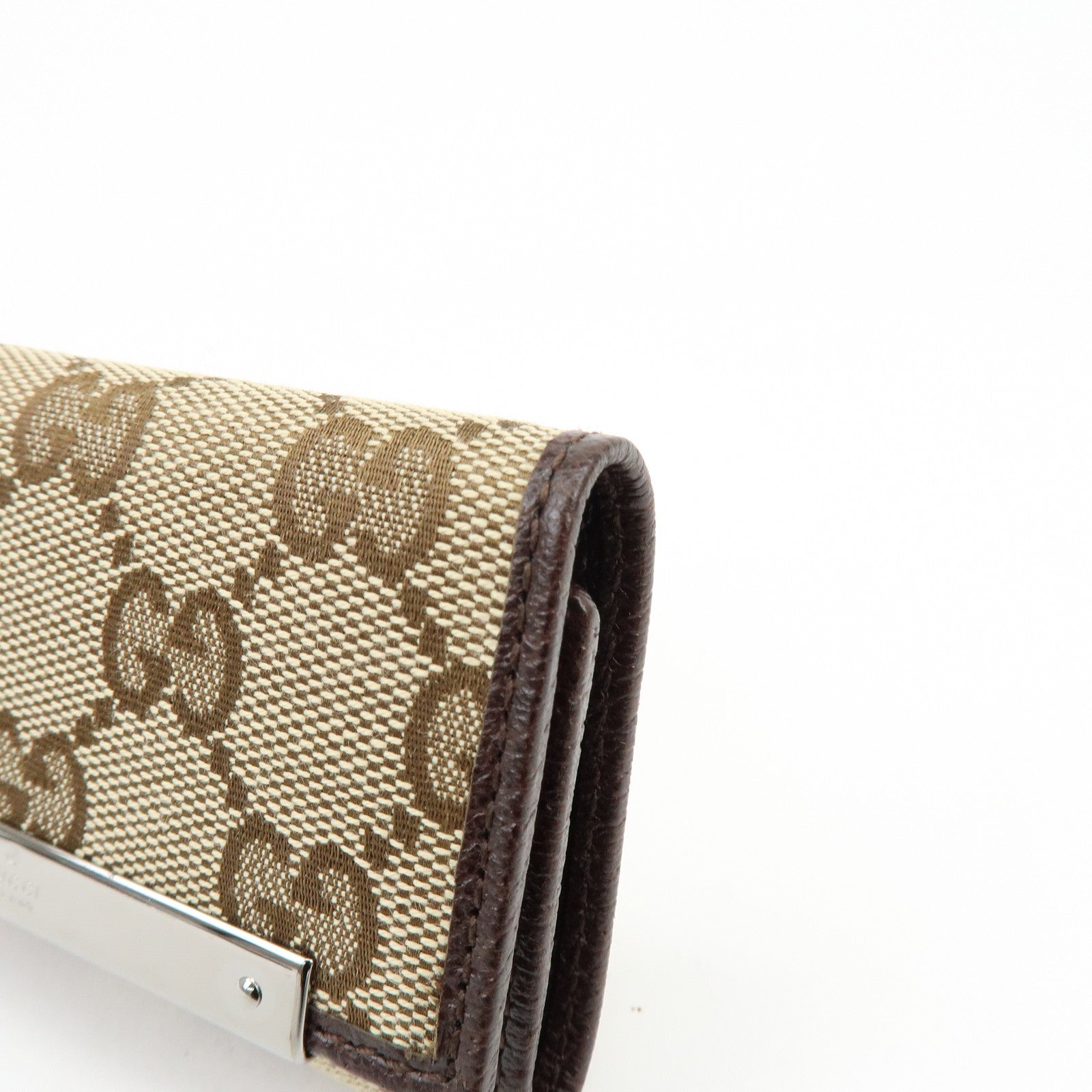 GUCCI GG Canvas Leather 6 Ring Key Case Beige Brown 127048