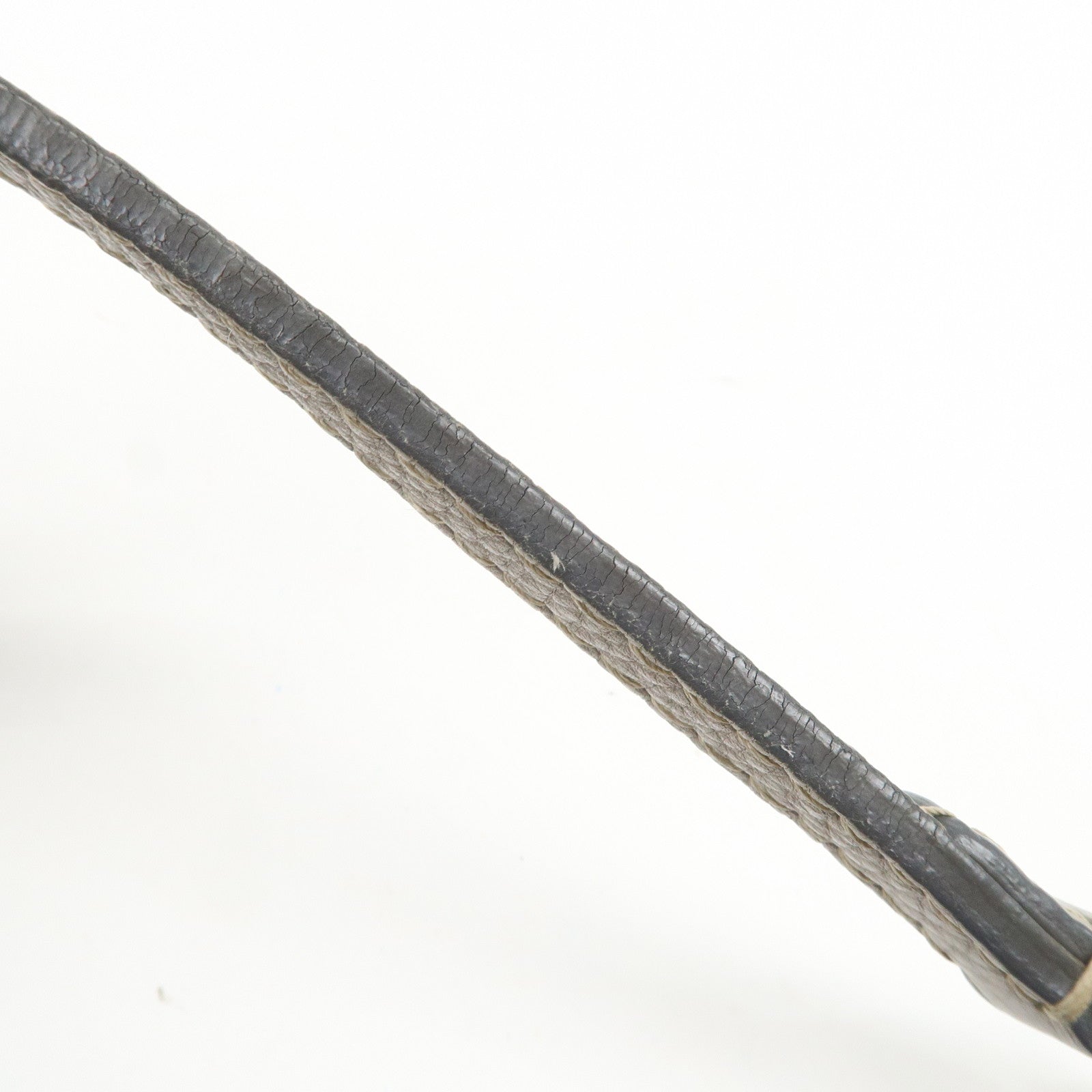 FENDI Selleria Leather Shoulder Bag Hand Bag Gray 8BR618