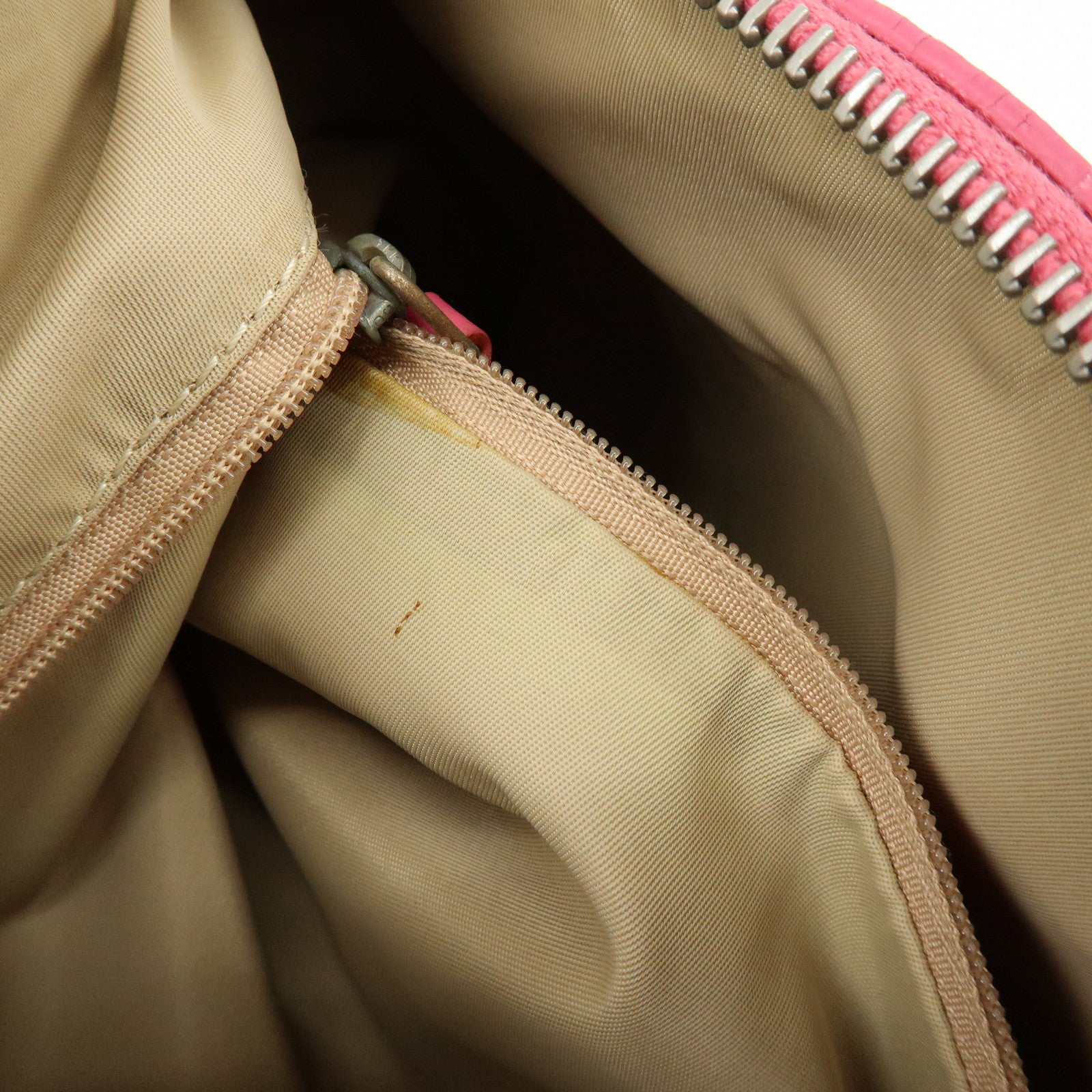 Christian Dior Trotter Street Chic Canvas Leather Boston Bag Pink