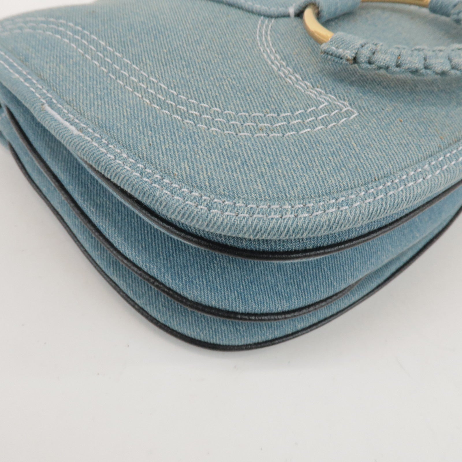 Chloe See by Chloe Hana Denim Leather Shoulder Bag Denim