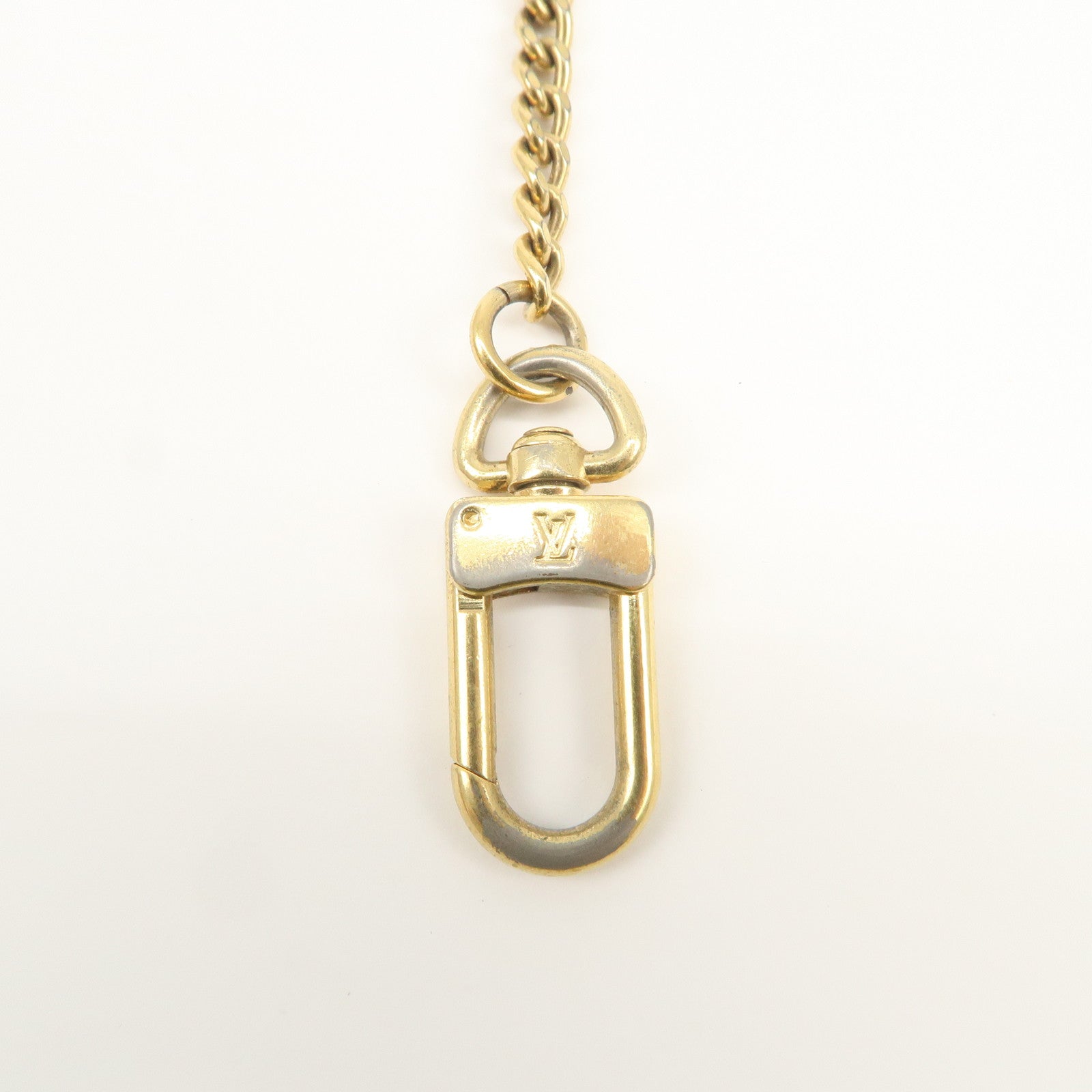 Louis Vuitton Porte Cles Swing Metal Bag Charm Key Chain Gold