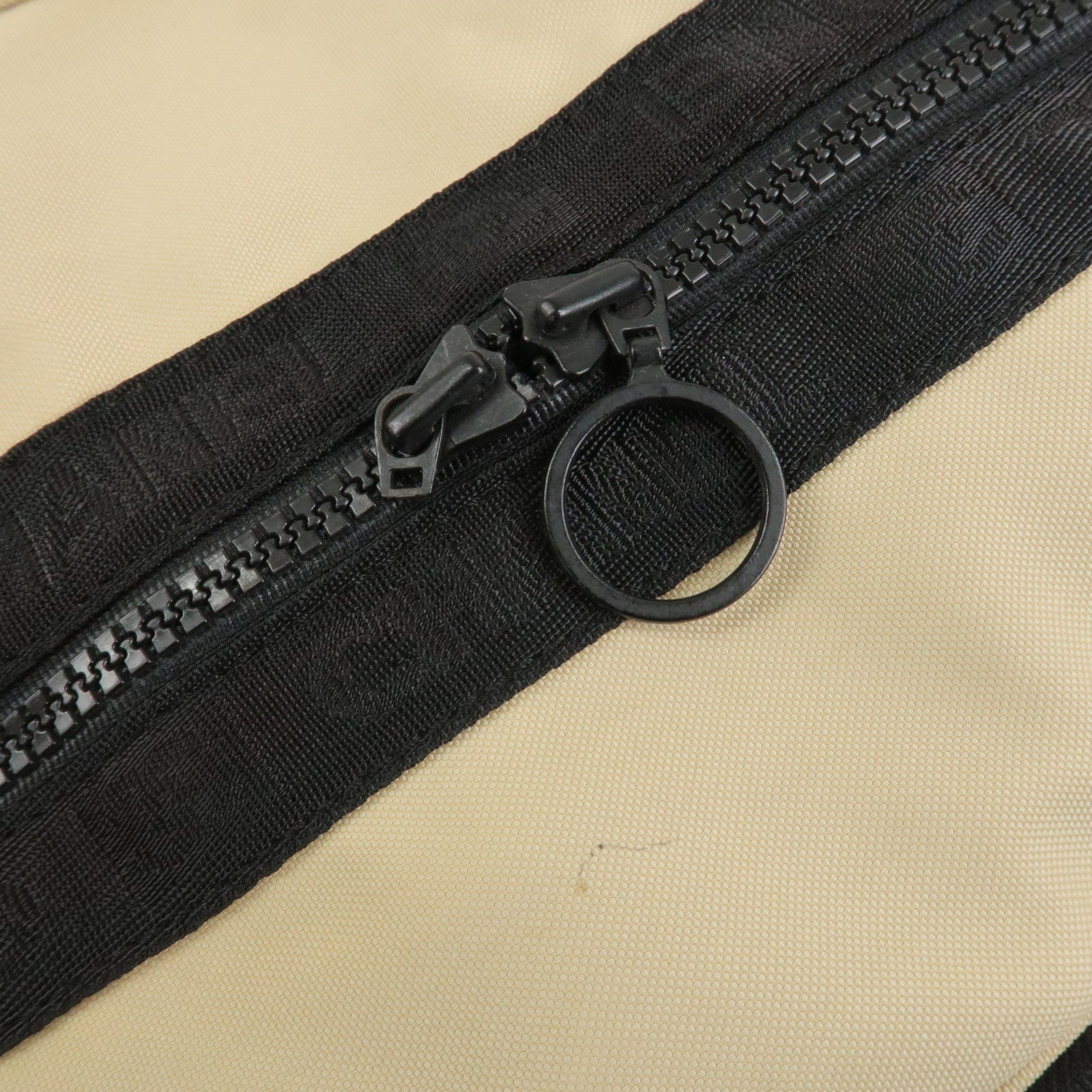 CHANEL Sports Line Nylon Boston Bag Travel Bag Beige Black A19976