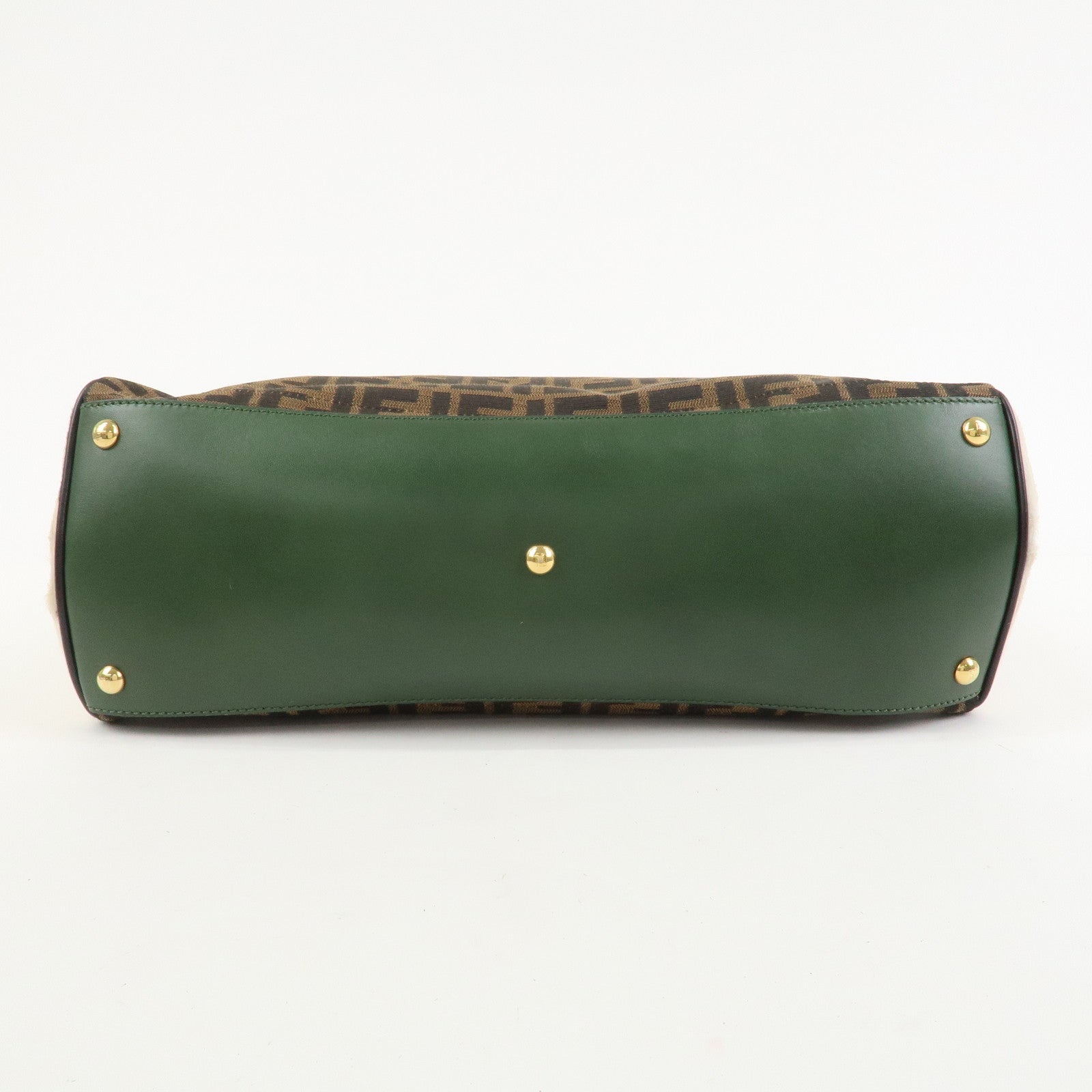 FENDI Zucca Canvas Unborn Calf Toujours Cow Print Tote Bag 8BH251