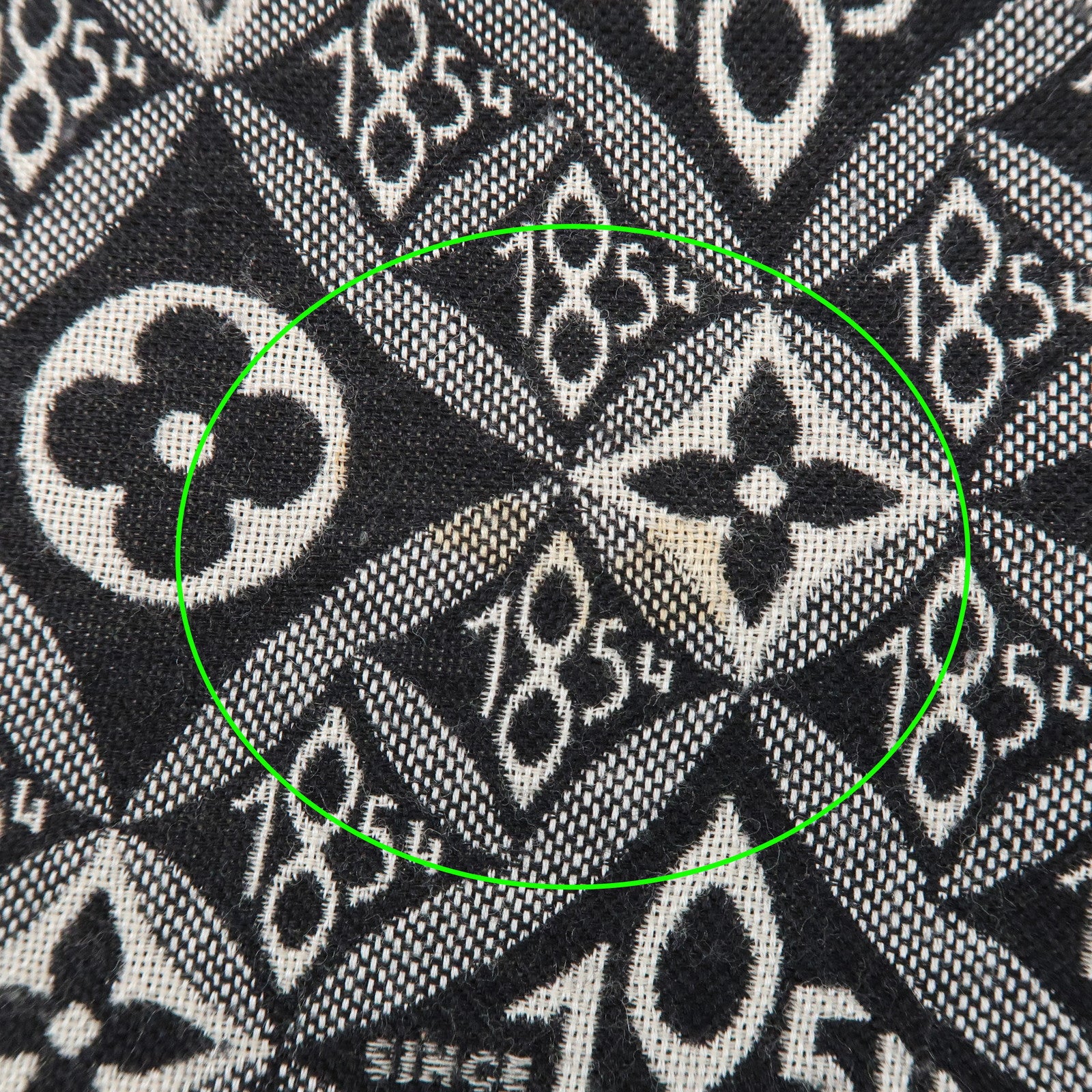 Louis Vuitton Monogram SINCE 1854 Silk Wool Scarf Black MP2821