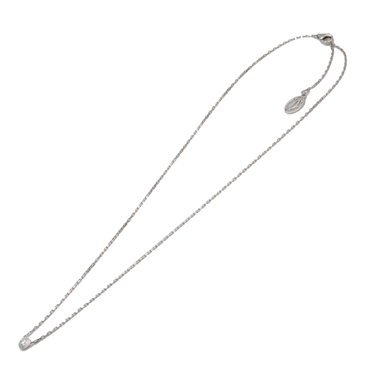 Cartier D'amour 1P Diamond Necklace SM K18 750WG White Gold