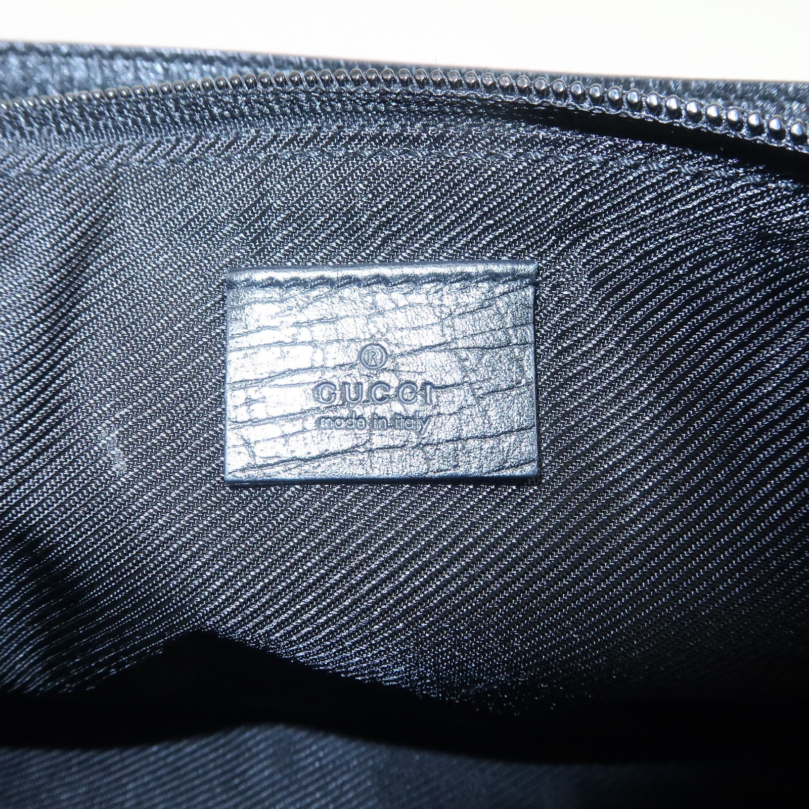 GUCCI  Boat Bag GG Monogram Canvas Leather Hand Bag Black 07198